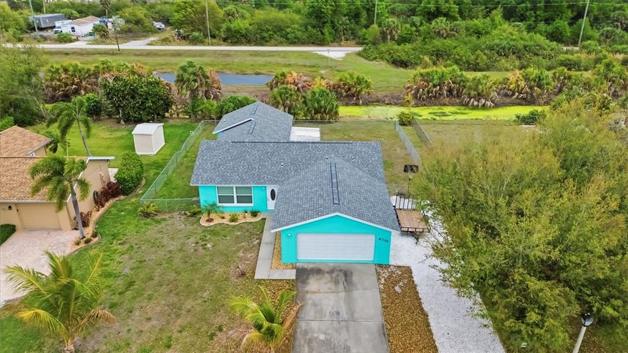 Welcome to this charming Florida retreat located in the desirable Gardens of Gulf Cove community in Port Charlotte. BRAND NEW KITCHEN!! White cabinets with light and bright granite and stainless appliances! This well maintained single family home offers a comfortable and functional layout, perfect for both full time living or seasonal enjoyment. Step inside to a bright and inviting interior featuring an open-concept living and dining area, complemented by tile flooring throughout for easy maintenance and a clean, modern feel. The new kitchen provides ample cabinetry and workspace, ideal for everyday living and entertaining. The spacious bedrooms offer comfort and privacy, while the primary suite serves as a relaxing retreat. The third bedroom has its own outside door to enter the home from the porch. Enjoy outdoor living with a generous backyard space perfect for gatherings, gardening, or simply soaking up the Florida sunshine. The HOA is super low at $470 a year. Everyone stays looking great and there are two community pools. Conveniently located near shopping, dining, golf courses, and just a short drive to beautiful Gulf beaches, this home offers the perfect blend of tranquility and accessibility.