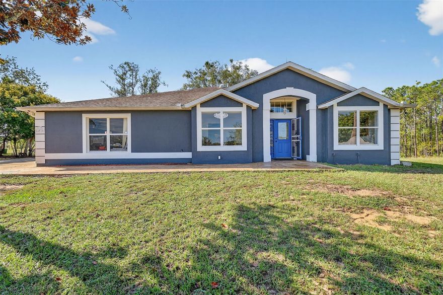 Own The Most Spectacular View At Rolling Hills of Clermont. This Stunning premium Elevated Estate on 4.8 Pristine Acres in Clermont’s Coveted Lost Lake Road Corridor is defined by its unparalleled, panoramic sweep. Perched high above the city, you'll command a breathtaking, crystal-clear vista stretching across the twinkling skyline that comes alive each evening. The true luxury is the night sky, where the entire cityscape of Clermont glitters below and dramatic sightlines lead directly to the iconic Citrus Tower.
The sloped lot guarantees a permanent, unobstructed view of the city and distant landmarks.
Experience Central Florida living with a view that simply can not be replicated.
Discover exceptional privacy and luxury in this beautifully updated 3-bedroom, 2-bath estate, gracefully set on 4.8 fully fenced acres, with 2,095 sq ft of heated living space and a total building area of 3,240 sq ft, this home offers both comfort and functionality in perfect balance.
Step inside to a luminous, open floor plan where natural light pours through skylights, illuminating spacious living and formal dining areas alongside an elegantly modernized kitchen. The home’s recent renovations include a brand new air conditioning system for ultimate year-round comfort.
Step outside to indulge in true Florida living—an inviting pool area creates a perfect oasis for unwinding or entertaining beneath sweeping sunsets. The sprawling acreage features a well-kept chicken coop and ample space for livestock or gardening, catering to both hobbyists and those dreaming of a rural lifestyle. The rare dual utility setup provides both well and city water, plus a reliable septic system, ensuring flexibility and peace of mind.
Enjoy jaw-dropping panoramic views—by day, bask in endless skies and tranquil greenery; by night, be dazzled by city lights and the rare spectacle of distant NASA rocket launches.
Tucked away on a quiet, serene dirt road for ultimate privacy, this estate is still mere minutes from Clermont’s vibrant shops, dining, and access to major highways.
An outstanding investment opportunity for developers, offering a prime land in rapidly growing area ,Perfect for visionary developers looking to capitalize on Clermont expanding market.