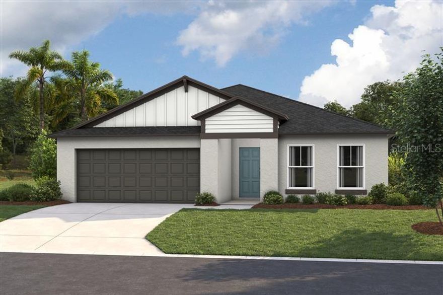 One or more photo(s) has been virtually staged. Under Construction. Meet the Esperanza, a single-story, multi-generational home designed for modern living with flexibility and comfort. This 4-bedroom, 3-bathroom, 2-car garage home features a separate multi-gen suite with its own bathroom and kitchenette, ideal for extended family or guests. The spacious layout offers distinct areas for gathering and relaxing, including an open-concept living and dining space paired with a thoughtfully designed kitchen featuring quartz countertops, stainless steel appliances, and smart home technology for everyday convenience. With smart design and stylish touches throughout, the Esperanza balances independence and togetherness, providing room to grow—together.
Experience the essence of community living at Two Rivers. Located North of Tampa, residents enjoy all the dining and shopping options the Wesley Chapel area has to offer while staying close to nature. This master-planned community is inspired by the surrounding nature, nestled within woods, grasslands, and water allowing homeowners to fully immerse themselves in the outdoors. Resort-style amenities add to the luxury of the Two Rivers lifestyle while a full calendar of events fosters a sense of community. 
Images shown are for illustrative purposes only and may differ from actual home. Completion date subject to change.