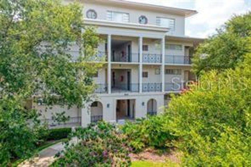 Amazing modern Winter Park Lake Front location! This is a DELUXE corner unit fully remodeled and totally updated one bedroom unit has just been completed. All new paint, porcelain flooring, all new fixtures, bathroom, appliances, new wood cabinets, new stone counters. All NEW The desirable condo community of Winter Park Gardens is nestled between Mead Gardens, Azalea Tennis Center and upcoming Winter Park's Progress Point. Unit is located on the second floor but there is an elevator and stairs to help to the location. Spacious 2 bedroom , 2 bath unit has large open floor plan. Main living area has an additional glass sunroom which provides additional space and breath-taking views of the beautifully landscaped and private courtyard. With its prime location in Winter Park, you'll have easy access to a many of the dining opportunities, shopping, and entertainment options. This is a 55+ community Whether you're strolling through the charming downtown area of Park Avenue or Hannibal Square or immersing yourself in the thriving arts and culture scene, with the Orlando Museum of Art right around the corner This property is centrally located to Downtown Orlando and Downtown Winter Park… no need to use the expressways! !THIS UNIT DOES NOT REQUIRE OWNER TO BE OVER 55+ furniture can convey with purchase.