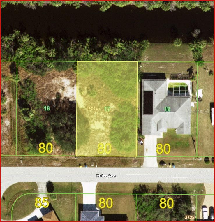 Freshwater Canal front homesite in an area of newer homes in non deed restricted E Englewood. The seller has the lot next door listed for sale if you need a double lot for your new home in the sun. This lot is in the desirable Flood Zone X so insurance costs should be minimal. This area of Englewood is just minutes to the Gulf of Mexico and close to schools, shopping and other amenities. Paved roads and utilities available for easy construction.
