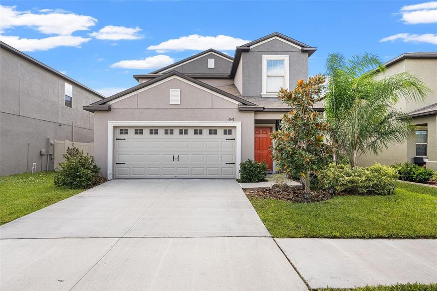 Need more space? Want a new home, but don't want to wait for it to be built? THIS IS THE HOME FOR YOU! This BEAUTIFUL 5 bedroom, 2.5 bath 2,389 square foot home was just built in 2022 and has so much to offer! NO  FLOOD ZONE! Some of the items in this home are a first-floor master suite, an open-concept floor plan, an eat-in kitchen, stainless steel appliances, tons of counter space and cabinets, a large kitchen island and pantry, and a HUGE loft upstairs for entertaining guests/a den or gaming. The four oversized bedrooms upstairs have large closets and enough space for all of the things and then some. Do you enjoy the outdoors? Perfect, the sellers just added an enclosed lanai and beautiful vinyl fencing for extra privacy. The home also has hurricane shutters for all windows as well as the sliding glass doors. This wonderful Copperspring community is golf-cart friendly and offers many amenities that include a resort-style pool, covered canopy area, outdoor grills, playground, area trails, and a kayak launch! Close to hospitals, restaurants, shopping, parks, beaches, minutes from SR-54 and the Veteran's Express Way. What are you waiting for? Make your offer and spend the New Year in your NEW gorgeous home!