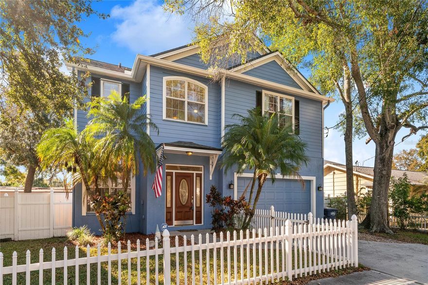 Beautifull two-story home in the heart of South Tampa! This spacious 3-bedroom, 2.5-bath residence offers a well-designed floor plan with hardwood flooring throughout the first floor, featuring a bright kitchen with stainless steel appliances, generous great room, and dedicated dining area—perfect for everyday living and entertaining. All bedrooms are located upstairs, along with a large bonus room that could easily be converted into a fourth bedroom, home office, or media space.
The primary suite is a true retreat, showcasing two walk-in closets and an en suite bath with dual sinks, soaking tub, and separate shower. All secondary bedrooms also feature walk-in closets, providing exceptional storage throughout.
Major updates include a new roof (2025), two A/C systems replaced in 2025, and new exterior paint, offering peace of mind for years to come. Enjoy outdoor living in the private, newly fenced backyard with a screened lanai, new composition decking (perfect for entertaining and outdoor parties) plus additional storage with a backyard shed. The garage is equipped with ceiling racks and shelving for even more organization.
Ideally located near shopping, dining, and all that South Tampa has to offer—this home combines space, updates, and convenience in one exceptional opportunity.  Home is in "X" flood zone!