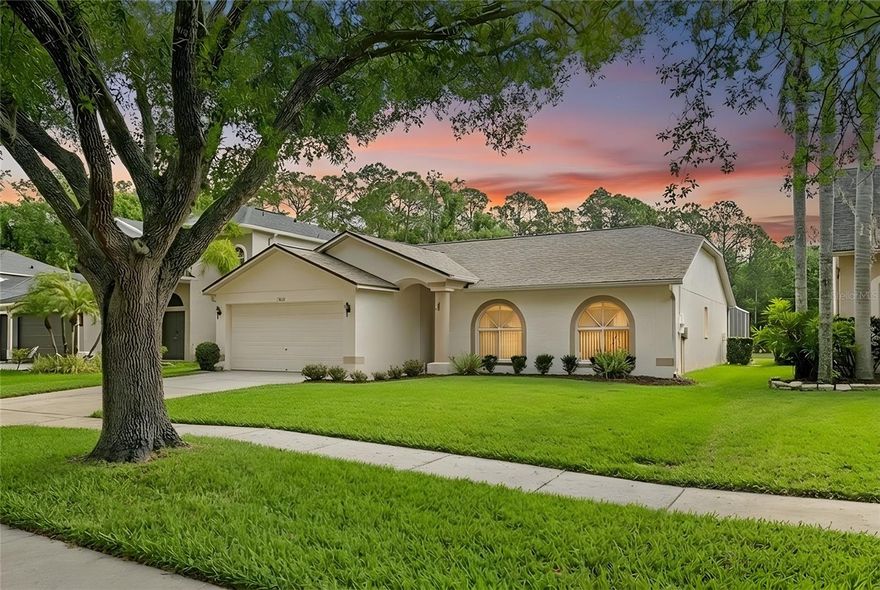 Welcome to an exceptional opportunity in the highly desirable Eagles community—where location, value, and potential align beautifully. Zoned for A-rated schools, including Mary J. Bryant Elementary, Farnell Middle, and Sickles High School, this home offers both lifestyle and long-term appeal. The Eagles is known for its natural beauty and spacious surroundings, featuring mature landscaping, abundant green space, and a peaceful setting where deer, turkeys, otters, and even eagles are part of the everyday scenery—all while being conveniently close to shopping, dining, and major roadways. This meticulously maintained single-story home features 3 bedrooms, 2 bathrooms, a 2-car garage, and a private pool, perfectly positioned on a tranquil pond with serene water views—creating an ideal backyard retreat. While the interior retains its original charm and is ready for your personal updates, the home has been exceptionally cared for, offering a solid foundation for customization. Inside, an open floorplan and desirable split-bedroom layout provide both functionality and privacy. The light-filled living spaces flow seamlessly to the outdoor area, making it perfect for entertaining or enjoying the Florida lifestyle year-round. 
Major updates have already been completed, including a new A/C (2025), new water heater (2025), and a roof replaced in 2016—giving you peace of mind as you bring your vision to life. Residents of The Eagles enjoy access to a guard-gated golf course community with two championship courses, a clubhouse, playground, basketball courts, and miles of scenic, tree-lined streets ideal for walking and biking. With low HOA fees, no CDD, and top-rated schools, this community remains one of the most sought-after in the area. Don’t miss your chance to secure a well-priced home in an unbeatable location and transform it into your dream home.