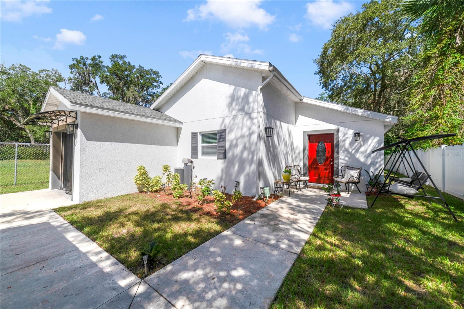 This modern, New Construction home features a bright and spacious open floor plan with high ceilings and designer finishes throughout. No HOA, you’ll enjoy the freedom to truly make this home your own.
The kitchen-dining combo is the heart of the home, showcasing elegant quartz countertops, a stylish tile backsplash, solid wood 42" cabinets, stainless steel appliances, a breakfast bar, and a purified drinking water system. Enjoy durable and stylish flooring with tile in the bathrooms and luxury vinyl throughout the main living areas and bedrooms. Ceiling fans with lighting are thoughtfully placed in the bedrooms, adding comfort and convenience.
Two sets of glass sliding doors open to private patio areas, perfect for entertaining or relaxing indoors and out. A 1-car garage provides secure parking and storage. Located just minutes from historic downtown Sanford, you’ll have quick access to Lake Monroe, restaurants, shopping, and entertainment. *Washer and Dryer do not Convey*