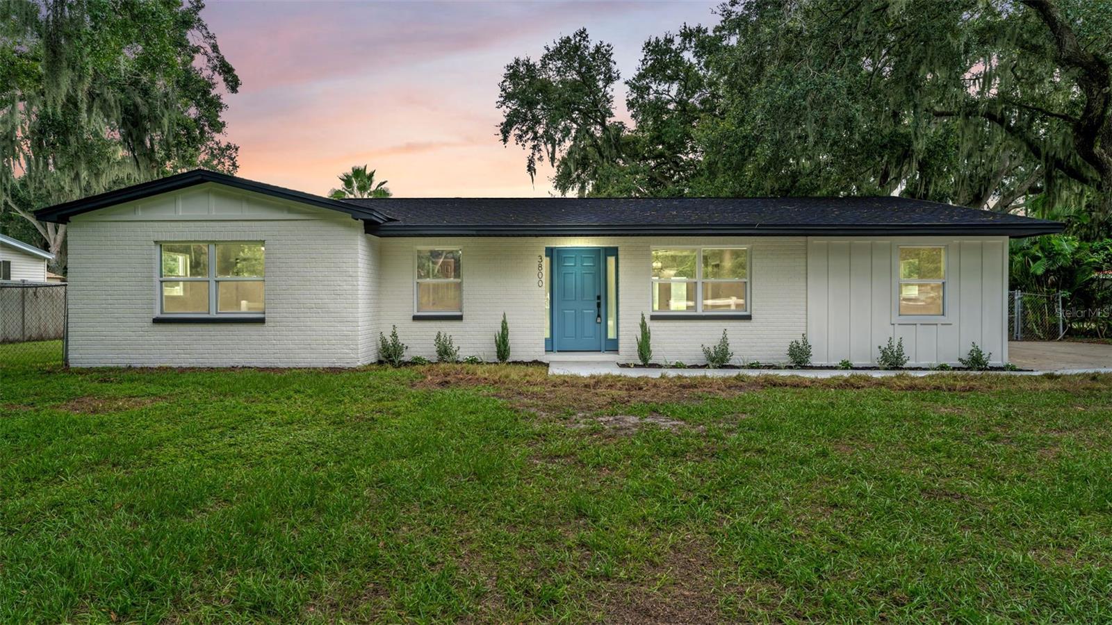 One or more photo(s) has been virtually staged. Welcome to this beautifully remodeled 3 bedroom, 2 bathroom home with a versatile flex room that can be used as a 4th bedroom, office, hobby space, or man-cave. Nestled on a spacious third of an acre, this property offers modern upgrades inside and out with lots of outdoor space to enjoy. Step inside to find a bright airy layout featuring luxury finishes, fresh paint, and new flooring throughout! The stunning kitchen boasts brand-new cabinetry, sleek stone countertops, stylish backslash, and new stainless steel appliances, making it the perfect spot for family gatherings. The tasteful remodel carries throughout the rest of the home, where you will find new lighting & fans throughout, new doors, and new windows. Both the en-suite bathroom, and the spare bathroom have undergone an elegant face-lift that you will not want to miss! Outside, you'll love the expansive yard with room for a pool, garden, or play area - ideal for both relaxation and entertainment. With no detail overlooked, and literally brand new everything, this home is truly move-in ready. Don't miss this opportunity to come enjoy a quiet small-town feel while living worry free!