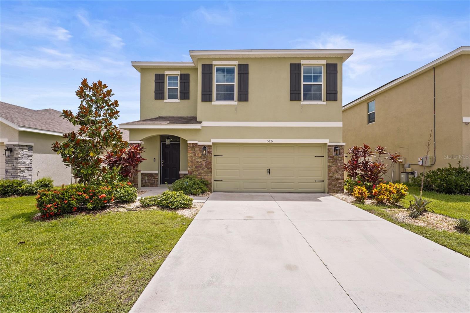 This exceptional five-bedroom, three-bathroom residence spans 2,468 square feet of living space, offering an inspired floor plan in the gated community if Garden Village.
The partially oversize backyard offers plenty of space to build an outdoor oasis or large pool.
The heart of this remarkable home features a gourmet kitchen adorned with eat-in dining space and an expansive walk-in pantry, oversize island allowing for plenty of space to entertain. The first level conveniently offers a main-floor bedroom accommodation while the second story houses s primary bedroom suite complete with an en-suite bathroom and additional three bedrooms.
Built in 2020, this Garden Village offers low HOA fees, no CDD and not in a flood zone., complemented by modest homeowners association dues that won't strain your budget. The location offers swift access to Interstate 75, Downtown Sarasota, A rated schools and shopping with close proximity to nearby beaches.
