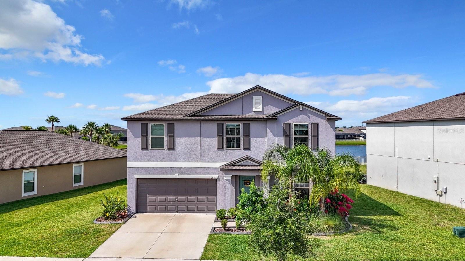 Spacious 5-Bedroom Residence with Water Views! Welcome to your dream home! This two-story residence boasts 5 bedrooms and 3 baths, situated in a serene neighborhood with a water view. The main floor features a spacious kitchen with abundant countertop and cabinet space, seamlessly connected to the dining area and living room with tile flooring. The primary bedroom, complete with an ensuite bath featuring dual vanities and a large walk-in closet, offers convenience and luxury on the ground level.
Venture upstairs to discover four additional bedrooms and a versatile loft space, perfect for accommodating guests or creating a cozy retreat. Step outside onto the screened-in lanai, where you can unwind and relish the tranquil ambiance overlooking the picturesque neighborhood pond and scenic walking trail.
Don't miss the opportunity to make this exceptional property your own – schedule a showing today and experience the epitome of comfort and style!