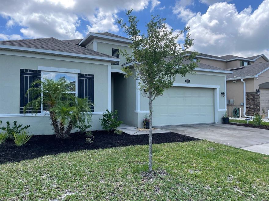 Looking for a beautiful family home in the space coast? Look no further. This gorgeous Maronda home has an open floor plan.  Too many upgrades to list including upgraded tile and new carpet throughout , granite countertops, 42 inch cabinets, extra large island, and stainless steel appliances. Tray ceilings add a touch of elegance in the foyer and master. Large eat in kitchen,  Upgraded trim package and Over 9ft ceiling height  Large windows and extra large slider adds a lot of natural light to the great room. The oversized master suite boasts an impressive Custom Organizer System closet.The master bath includes a extra large double vanity of 36 in height, a water closet, a garden tub, and separate  tiled shower ,including upgraded lighting .Enjoy a slice of peace and quiet with a screened in patio and fenced in back yard with gates on both sides and a gate in the back.Conservation land sits right behind so no worries about building behind. Hurricane shutters tailored to each window. 
Security system wired and ready to go includes two key pads, sensors on all windows, exterior doors, and a motion detector in the living room.
Maronda homes are known and awarded for their efficiency and quality.
Quiet friendly neighborhood newly built and continuing to grow. Large community pool. Being currently built are the kids playground and soccer field. 5 mins to I95. 45 mins to Orlando. 35 mins to the airport. Less than 20 mins to historic Cocoa village and the beaches. 20 mins to Cape canavaral. 25 mins to Patrick AFB. HOA due include dock and future Tot Lot ;Water: City