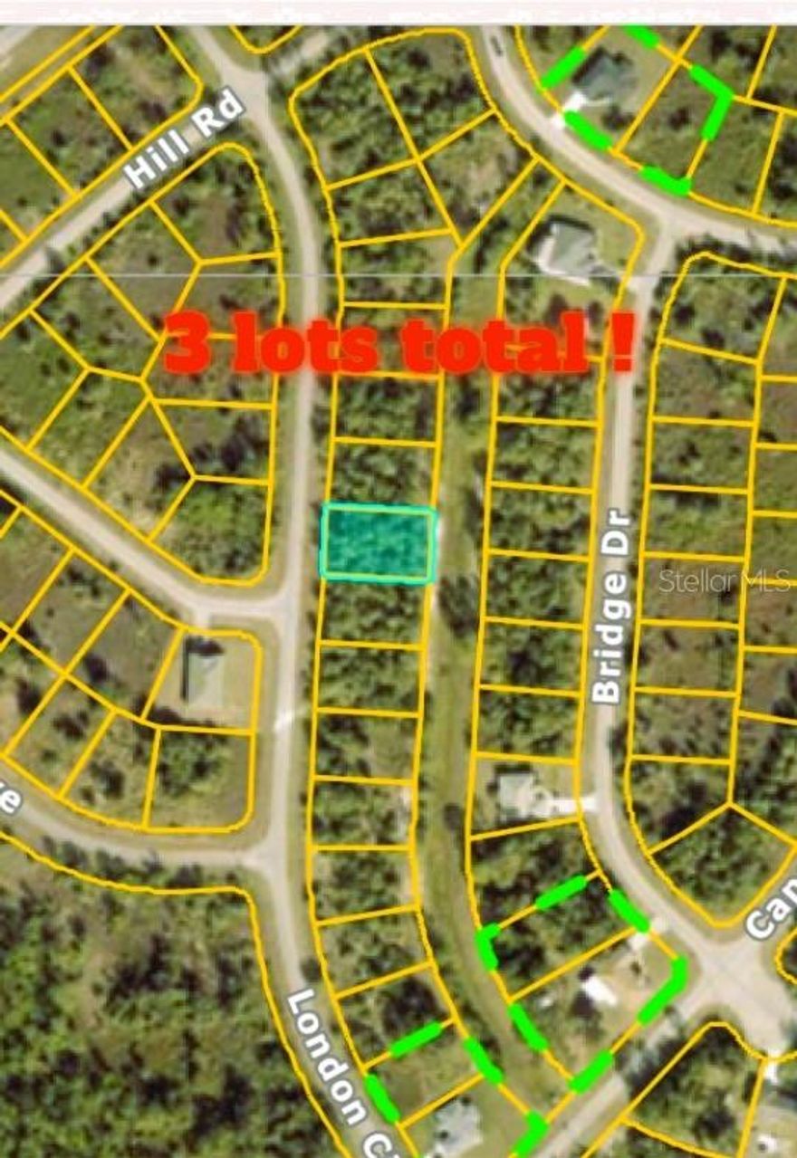 3 Contiguous lots in North Port with a greenbelt view for added privacy. Lots located in the Yorkshire area.