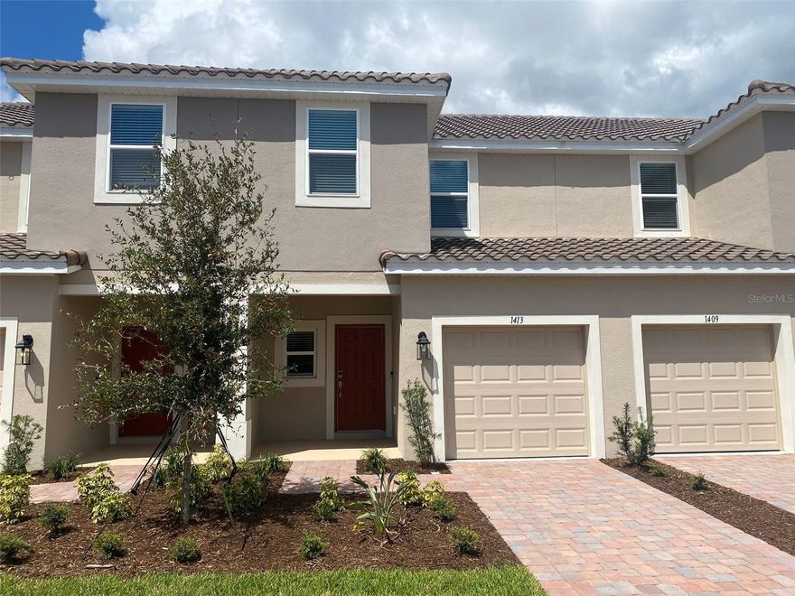 NEW AVAILABLE Jasmine townhome at Townhomes at Bellalago. This elegant townhome features three bedrooms, two and a half baths, and a one-car garage. Enter through the front porch into a great room and an open kitchen with a large island, ideal for entertaining and everyday dining. The first floor also includes a half bath, a one-car garage, and a spacious outdoor patio. Upstairs, you'll find two bedrooms, a full bath, and a generous primary suite with a walk-in closet and a double vanity bathroom. For added convenience, the laundry area is located upstairs. This townhome provides ample storage options, including under-stair storage, a large pantry, a linen closet, and bedroom closets. Community boasts a double pool clubhouse, with restaurant and gym. A community boat ramp with access to Lake Toho.