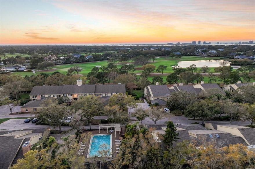 DO YOU WANT TO LIVE ON THE PELICAN GOLF COURSE?

Look no further, this is the BEST-valued property with beautiful, sweeping views of this PGA-worthy course.
Move-in ready and perfectly positioned to enjoy the coveted Belleair lifestyle.

Welcome to a truly exceptional residence that blends luxury, comfort, and a stunning golf-course setting. Ideally located directly on the prestigious Pelican Golf Course, this beautifully updated 3-bedroom, 2-bathroom condo offers unobstructed fairway views and an inviting, open-concept layout crafted for everyday living and effortless entertaining.

Step inside and you’re greeted by a warm, modern interior featuring vaulted ceilings, designer finishes, and a professionally curated, current aesthetic. The renovated kitchen is a chef’s dream, showcasing high-end appliances, striking granite countertops, custom cabinetry, and an expansive configuration ideal for meal prep and casual dining. A charming breakfast nook with built-in cabinetry provides the perfect spot for morning coffee, remote work, or quiet moments of reflection.

The living room centers around a sleek ambiance fireplace with a stylish mantel, perfect for your mounted TV creating a cozy and sophisticated gathering space. Entertaining is effortless with the custom-built bar, complete with dual wine refrigerators, ideal for cocktail evenings or hosting friends after a round of golf.

Your private  porch extends the living space, offering tranquil views of the lush fairways, an ideal backdrop for sunrise coffees, watching golfers at play, or unwinding with a sunset cocktail and your outdoor TV.

The spacious primary suite serves as a peaceful retreat with a spa-inspired bathroom and generous walk-in closet. Two additional bedrooms provide flexibility for guests, family, or a well-appointed home office.

Practical perks include a garage with valuable attic storage, while community features enhance the Florida lifestyle with large-dog-friendly policies, brick-lined streets and driveways, a sparkling community pool, and a dedicated grilling area.

39 Pelican Place delivers unmatched value, location, and lifestyle. Your opportunity to live on one of Belleair’s most desirable golf course settings.