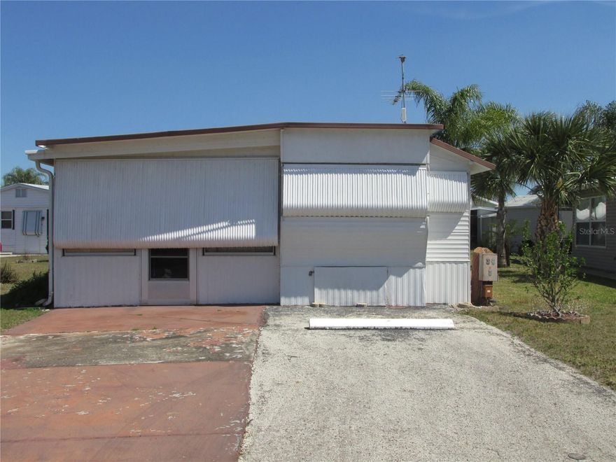 This furnished home is located in the 55+ pet friendly community of Saddlebag Lake Resort, where you own the land. NEW HVAC INSTALLED 5/9/2025 with 10 year transferrable warranty! On the main floor you'll find a spacious living room and a room at the back for your overnight guests, while upstairs is the kitchen and dining room combo and the owners suite with pass-through bathroom.  The Florida room at the back is large enough to store the golf cart, which comes with the home.    Situated on a nicely landscaped corner lot, there is also a two-car driveway for off road parking and a shed which houses the washer and dryer, with space for all your tools.   Come for the winter, or live here year round, either way you will feel like you're on vacation every day, with the crystal clear community pool, screen enclosed hot tub, fitness center, rec room with pool tables and saunas, a driving range, tennis, pickle ball and shuffleboard courts, horse shoes, and of course the lake where you can spend your days boating and fishing. The low HOA includes your water, sewer and trash pick-up, plus use of all the amenities.  This value priced home won't last long so call now for your private tour!