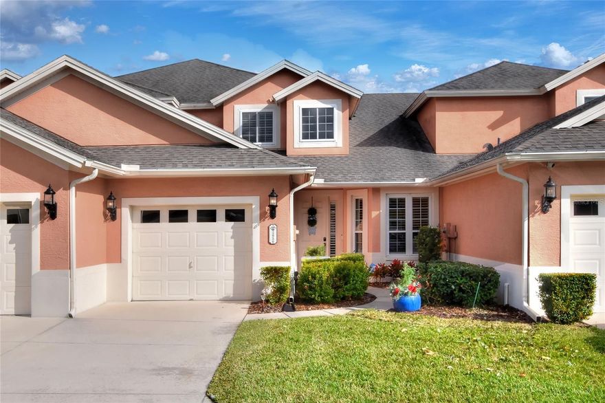Serene water views in the heart of Swan City!  Situated in the beautifully maintained Oakbridge you will find Mission Lakes, a self-governed, gated condominium community located SO close to the shopping, medical facilities, and eateries of Lakeland, and just a few steps away from the Polk Parkway for ease of commutes to Lakeland or Orlando.  Peace of mind is reinforced upon entry of the community gates, and the mature landscape leads to you to the home gracefully.  Open your front door to tranquility. As you enter, you will note the breathtaking views from every window in the home.  The dining area has natural light that allows you to enjoy Florida's sunny weather, and plantation shutters allows you to filter it out!  Granite countertops throughout.  Stunning backsplash added 2024.  Newer appliances include a super quiet Bosch dishwasher, Frigidaire Professsional Refrigerator, Range, & Range Hood. Venture into the great room and experience graceful living, with a built-in dry bar that can be reimagined for storage solutions.  The living space is perfect for entertaining, birdwatching, or simply relaxing. The view beyond the fountain remains in its undeveloped state and enhances the serenity.  The screened lanai provides the perfect environment for a quiet morning cup of coffee.  Enter the owners suite to a beautiful retreat.  The views are spectacular!  Every owner should know the luxury of the closet built-in features, with additional storage for accessories, you will be organized from the day you move in!  Separate sinks personalize space. There's a water closet, and a spacious shower.  Venture upstairs to the guest rooms and enjoy the views, separated by the full bathroom, privacy is abundant.  Additional features include spacious indoor laundry, powder room for guests, and a garage well-equipped with additional storage shelving.  This beauty awaits, so don't delay!  Enhancements:  2024 Epoxy floor in garage.  Storage shelving in garage 2024.  All appliances 2024.  Backsplash 2024.  Google Ring camera/doorbell 2024.  Customized closets, one reach-in, one step in 2024.