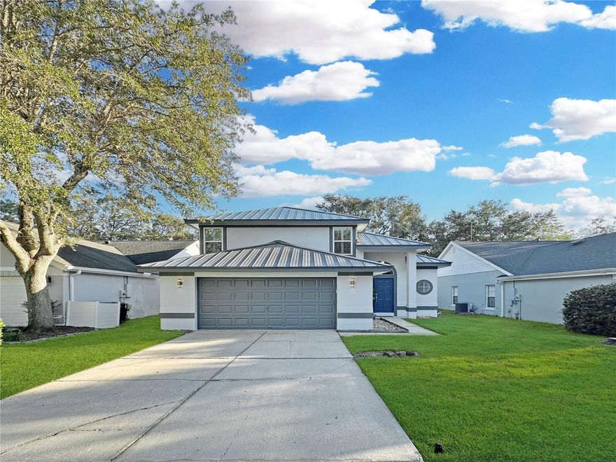 Beautiful Two-Story Home with Pool and Modern Upgrades! Welcome to this stunning 3-bedroom, 2.5-bath home with a 2-car garage, offering the perfect blend of comfort and style. This property features a brand-new metal roof and new windows, both with transferable warranties for peace of mind. Enjoy your private enclosed pool, ideal for relaxing or entertaining family and friends. The fully remodeled kitchen boasts quartz countertops, stainless steel appliances, and an open layout that flows beautifully into the living and dining areas.
The modern remodeled bathrooms add a touch of luxury and elegance throughout. Located in a quiet and well-maintained community, this home is truly move-in ready and waiting for you to enjoy the Florida lifestyle!