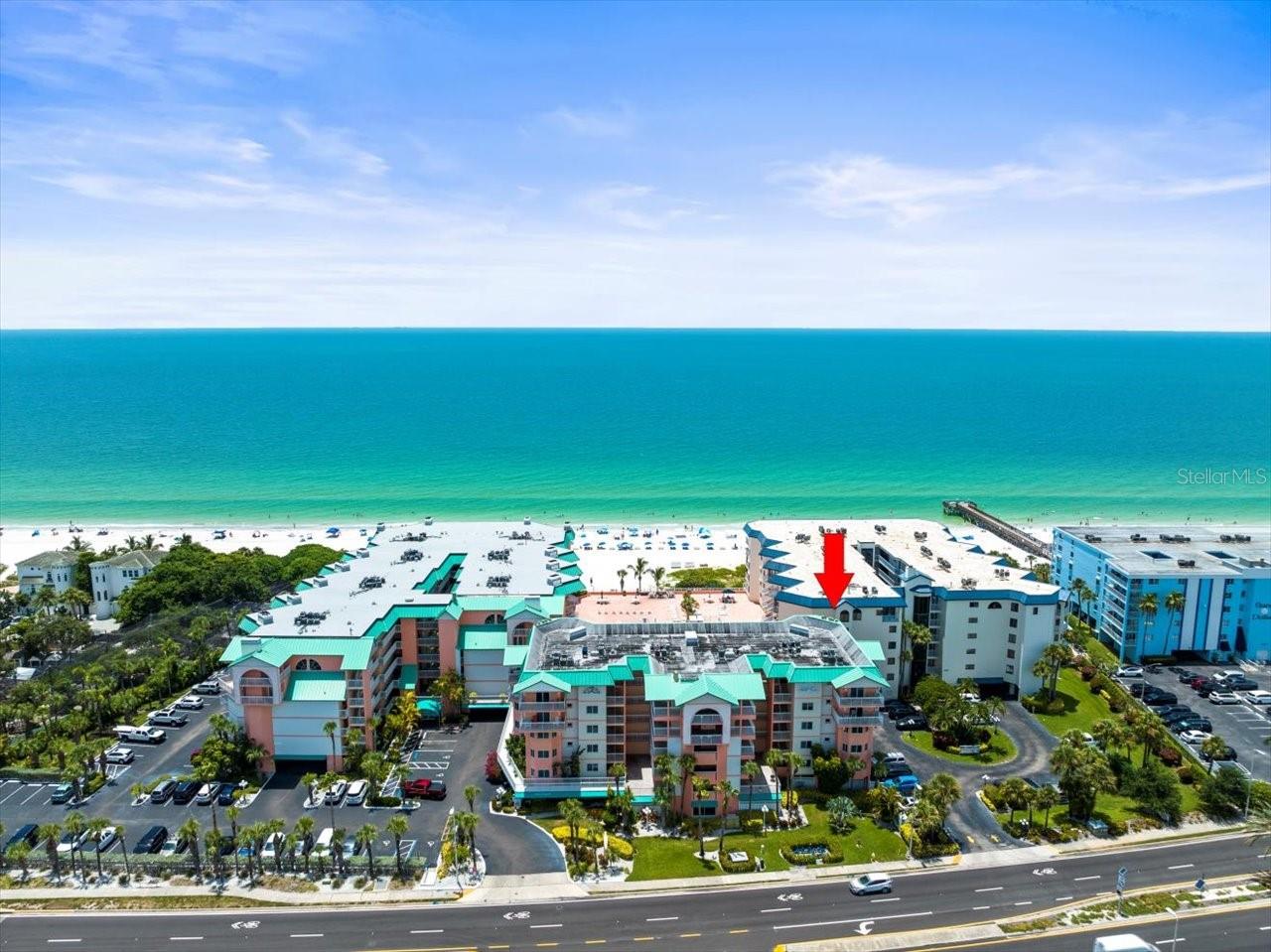 Welcome to the penthouse corner unit at Beach Cottage , Indian Shores, Florida, where you have found your perfect beach home! This unit is one of the few homes with 3 separate balconies where you can take advantage of sunrise, sunset and beach views to the north. The large open living area is perfect for everyone to gather and enjoy the fireplace on a chilly evening, or open up the doors to the balconies off both the kitchen and living room on beautiful sunny days . The unit features granite counters, stainless steel appliances, and
master bath with dual sinks and a large walk-in shower. Community amenities include a heated pool and spa, under building parking, coded entry and a perfect white sand beach to enjoy everything the Gulf has to offer. A one week minimum rental policy makes this perfect for an investment , or use as a second home and rent out while you are not in residence.
This unit is sold fully furnished for your convenience. Call today to make this home your own!