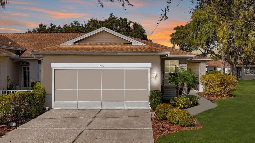 Live the lifestyle you’ve been waiting for in the sought-after 55+ community of Kings Point in Sun City Center - consistently ranked among the nation’s top retirement destinations. This well-maintained end unit with an extra long drive-way features 2-bedrooms and 2-bathrooms offering easy, maintenance-free living with a bright open layout designed for comfort and connection. Sunlight pours into the spacious living and dining areas, creating a welcoming space to relax or entertain. The primary suite features generous closet space and a private bath with a walk-in shower, while the second bedroom sits just steps from a full bathroom, making it ideal for visitors or a flexible home office. Beyond your front door, enjoy resort-style amenities including 27 holes of golf, multiple indoor/outdoor pools, tennis courts, fitness facilities, and an active clubhouse filled with clubs, events, as well as farmers markets, food truck rallies, professional entertainment, and organized day trips. Conveniently located near shopping, dining, medical facilities, major highways, and Gulf Coast beaches, this home offers the perfect blend of relaxation and activity in one of the area’s most vibrant active adult communities. Schedule your private showing today and come see firsthand why so many love this community! ***A/C - replaced on 7/4/24, Garage door opener replaced on 4/20/24, H2O heater replaced 2019. Freshly painted interior- 2026!