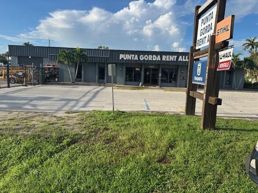REAL ESTATE ONLY - Welcome to 25115 Marion Avenue in Punta Gorda, Florida — a prime commercial property offering space, visibility, and flexibility in one of Southwest Florida’s most accessible locations. This long-standing business site sits on 1.47 acres and features 7,256 square feet of showroom, warehouse, and storage space. Zoned Commercial General (CG) and OMI, it provides an excellent foundation for a wide variety of business types, from service and trade operations to destination-driven concepts.

Originally constructed in 1974, the property has been extensively upgraded to meet modern business needs. Improvements include a new roof, new HVAC systems, updated electrical, LED lighting, generator transfer switch, and fresh exterior paint. A newly renovated showroom provides a professional environment for customer-facing operations, while the warehouse and storage areas offer functionality and efficiency. The site is fully secured with new perimeter fencing, and city water and septic are in place for reliable service.

Location is another standout feature. With direct access to I-75 at Exit 164, close proximity to US-17 and US-41/Tamiami Trail, and only 4.5 miles from Punta Gorda Airport, the property offers outstanding connectivity for local, regional, and statewide business. The 1.47-acre parcel allows for ample parking, outdoor storage, or possible expansion to fit future growth.

The versatility of this property opens opportunities for a range of commercial uses. Contractors, landscapers, or service companies will find the combination of showroom, office, warehouse, and secured yard space ideal for operations. Businesses specializing in trailer sales, equipment rental, storage, or wrecker services will appreciate the visibility and layout. For entrepreneurs seeking to create a destination business, the size and location of the property lend themselves perfectly to a unique microbrewery or restaurant with event space that could serve both locals and visitors.

With its strong infrastructure, recent upgrades, and strategic location, 25115 Marion Avenue stands out as a rare commercial property ready to support a wide range of business opportunities. Whether you are expanding your operations, relocating a growing business, or investing in Punta Gorda’s future, this property offers the space, flexibility, and accessibility to make your vision possible.
