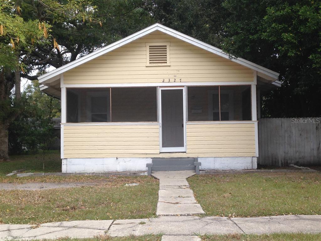 Nice 2 bedroom 1 bathroom single family house in St. Petersburg, with easy access to I-275. House features a long driveway, 1 car garage, W/D hookups, and a screened in front porch. The property has tile floors throughout, and a living room and dining or bonus room. There is a nice yard with plenty of mature trees that provide shade.
