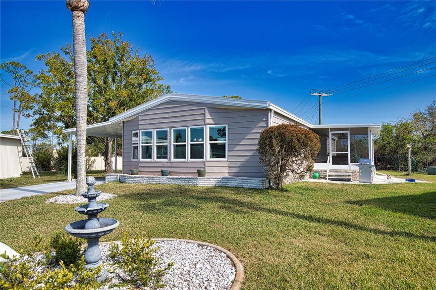 This charming 2 bedroom, 2 bath home is situated on a uniquely wide lot in the pet area. The entryway features a double closet and pantry.  The kitchen/family room combo is perfect for entertaining.  The kitchen has a center island and breakfast bar with a flat cooktop, while the family room offers built-in cabinets for extra storage.  Sliding glass doors open to the screened lanai for even more space.  In addition, there is a more formal dining /living room area for larger gatherings with more built-in cabinetry.  The primary bedroom and ensuite bathroom are sizable with a double built-in closet and soaking tub.  The guest bedroom is extremely comfortable with a “jack and jill” bathroom giving your guests added privacy.  Vaulted ceilings throughout, newer all-weather roof and transferable warranty. Hurricane front windows, AC 2018, newer water heater, plumbing and electrical panel box. Long drive to carport allowing multiple parking spaces to accommodate your guests. Home is being offered partially furnished. GOLF CART INCLUDED. 

La Casa boasts 974 homes nestled among a variety of native trees with spacious common grounds surrounding our eight lakes.  The ultimate lifestyle on Florida’s Gulf Coast is located between Sarasota and Fort Myers and is a boaters dream with access to the Gulf of Mexico.  It is convenient for shopping, sightseeing, golfing, fishing, and boating, as well as all the culture and elegance the Southwest Florida area is noted for. Residents and visitors enjoy the warmth of Southwest Florida winters in a relaxed and unhurried environment far removed from the hustle of Florida’s east coast. You’ll be surrounded by hundreds of palms reaching for the sky and beautiful mature lush landscaping which demonstrates the utmost level of care our property receives from residents and management. La Casa may have the best pools in the area. Our extremely large, 40 X 60-foot swimming pool is our crown jewel and that is kept at a perfect 87 degrees. Our smaller 20 x 40 pool is quietly nestled between the clubhouse and the Activity Building. Both pools have adjacent hot tubs which are ideal for soaking muscles that are tired from golfing or tennis. Wireless Internet (Wi-Fi) is available at the Clubhouse, Activity Building, and Recreation Hall area where these pools & spas are located, so you can catch some rays while you catch up on your email! Sound enticing? La Casa is a friendly, family community. You will be away from the hustle and bustle except when you want to be part of it. When you leave our gates, North Port is only 1.5 miles from the city center, where you will find every kind of retail store and service you could need. Come for a visit to this self-contained oasis and see for yourself why La Casa is the ultimate destination for both snowbirds and year-round.