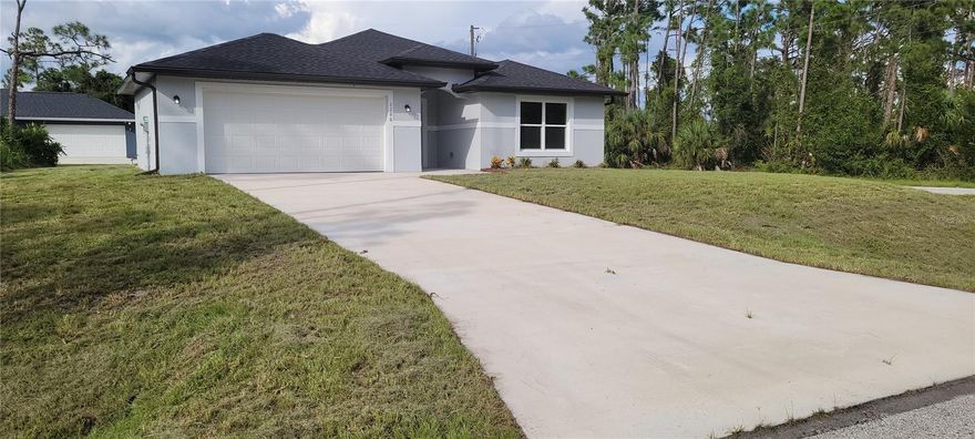 Available immediately for annual rent in North Port, this brand-new home built in 2025 has never been lived in. It features 4BR 2BA, and nearly 1,800 square feet of living space. The open-concept design includes a spacious kitchen with a large island, perfect for entertaining. Situated on a 11,000-square-foot lot, the property offers ample outdoor space while being conveniently located near I-75, schools, shopping, and dining. Whether you're a growing family or looking for a fresh start in Florida’s fastest-growing city, this home checks all the boxes. Additional features include a laundry closet and a two-car attached garage.
