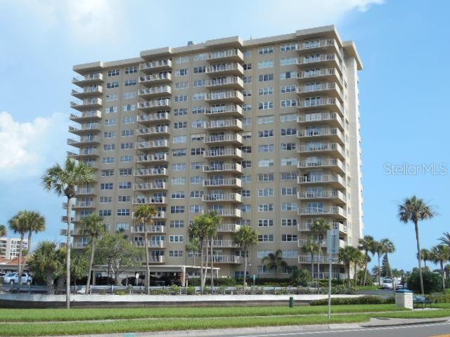 ****SEASONAL RENTAL**** for a minimum of 3 months. WHAT A VIEW ! This unit is located on the 11th floor and is professionally decorated. Unit comes fully furnished with king size beds in each bedroom. Turnkey, stocked with everything you need-just bring yourself! Full mirrored wall extends from dining room to living room providing extra brightness. All white kitchen cabinets with soft touch closing as well as stainless steel appliances. Granite countertops. In-unit stackable front load washer/dryer. Enjoy your private balcony with breathtaking views of the beach and intercoastal waterway as well as downtown Clearwater. Beach access across the street. This resort style community offers many amenities: a community pool with perfect water temperature year round via geothermal unit, BBQ covered picnic area with tables and chairs, fitness center includes a billiard table, club room with it's own kitchen and on-site management office. Within a short walking distance, take the trolly to Clearwater Pier and enjoy the restaurants and nightlife. The trolly will also take you all the way to Tarpon Springs. Located in a private, manned gated community with 24/7 guard.