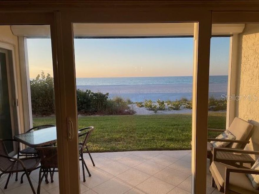 Welcome to this highly sought after condominium in stunning Belleair Beach! This designer coastal decorated 2/2 first floor unit will impress you with it's style and spectacular views. Located 10ft above sea level, this unit remained high and dry during recent hurricane events and had no prior hurricane damage. Outfitted with hurricane-impact rated windows as well as hurricane shutters you can rest comfortably with the safety features of this unit while enjoying your own slice of paradise. Breathtaking views from the living room, kitchen and master bedroom will immerse you from the moment you step into this home. Walk out of the sliding doors from the living room and master bedroom to the covered patio to enjoy your morning coffee and delight in the gulf breeze. Or in the evening you can bathe yourself in serene sunsets with your favorite beverage by the fabulous community pool with a BBQ area. Feel like taking a stroll? With private beach access, it's so easy as you step onto the soft sandy beach right from your home . The den/office offers additional space for remote work/emails but is currently outfitted to handle extra guest/family/grandkids. Perfect as a permanent residence or a vacation escape this home offers all the accessories of a true turnkey property. Located a few minutes from Clearwater Beach with plenty of restaurants, shops and places of interest and so close to Tampa International Airport. It's luxury, it's convenience, it's the quintessential Florida lifestyle.