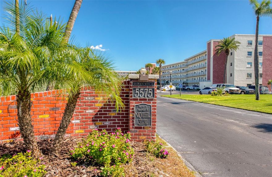 Turn-key, fully furnished condo in a waterfront community directly across from St. Pete Beach. This spacious 1 bedroom, 1.5 bathroom unit offers 1,145 sq ft of updated living space with hurricane-impact windows, new AC, and new water heater. The building has a new roof and carports and the Milestone inspection is complete. The kitchen has been renovated with raised ceilings, granite countertops, solid wood cabinetry, stainless steel appliances, and a movable island. Bathrooms are updated with granite and modern finishes. The floorplan includes a full dining area, large living room, a bright sunroom, and a walk-in closet in the bedroom, providing excellent storage. Regency West II features two pools, fitness center, clubhouse, sauna, billiards, grills, multiple laundry rooms, storage, and a new day-use dock for fishing or boat pick-up. Enjoy a walkable location close to dining, shopping, and entertainment, plus quick access to award-winning Gulf beaches. Fully furnished, updated, and move-in ready — an excellent opportunity in the heart of St. Pete Beach.