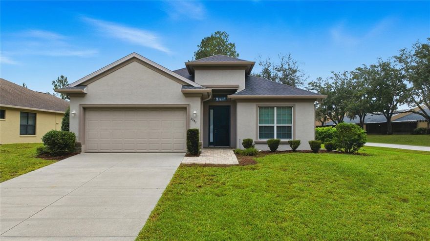 Experience the Florida lifestyle in Brentwood of Citrus Hills – an exciting, active community in sunny Florida’s Nature Coast. This meticulously maintained home, built in 2017, features 2BD/2BA/2car garage and has a large bonus/flex room that can easily be a 3rd bedroom or office. The home boasts an open floor plan with a 3-panel sliding door leading to a generously sized screened in lanai for relaxing indoor/outdoor living. No rear neighbors add privacy, and the home comes freshly painted and move-in ready. The kitchen boasts white cabinets, sparkling white quartz countertops, center island and breakfast bar, upgraded stainless steel appliances including separate wall oven and microwave and gas stove top. Master bath offers a double vanity, walk in shower, water closet and 2 spacious walk-in closets. Elevated ceilings and natural light create a bright, spacious feel throughout. Save on energy with the on-demand gas hot water heater and dual pane windows. Plus, for easy maintenance throughout there is no carpet in the home – tile flooring and new sleek look luxury vinyl in the bedrooms. No mowing here in your “care free” home. The POA maintains the lawn, periodic exterior painting, reroofing and keeps the shared areas beautified with gorgeous flowers and shrubs. Beyond the home itself, which includes the highly sought-after Citrus Hills Golf & Country Club social membership, living in Brentwood of Citrus Hills offers a thriving lifestyle with a wealth of amenities: indoor and outdoor pools, pickleball, multiple golf courses, walking trails, gyms, dog park, first class spa, clubs, activity center and restaurants. Also, exciting new amenities currently under construction will feature additional pickleball courts, pro-shop and 2 padel tennis courts. A world class club house/pool complex will be within walking distance of your new home. Don’t miss the opportunity to embrace the Florida dream!