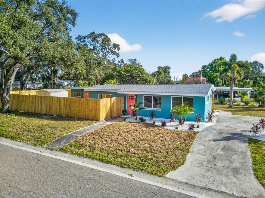 Welcome to this colorful, fun & beautifully renovated 3-bed, 2-bath home on a large corner lot. If you love Gulfport and the way it captures the easy rhythm of Old Florida while dishing up an eclectic, artsy twist to life AND you love vibrant downtown St Pete with its art, World-class museums, music, culture and more, this home positions you minutes to both….. 

When you walk into this home, you are greeted with a fresh, bright interior, filled with beautiful details throughout. Your kitchen is in the heart of the home with its all new stainless appliances (even a pot filler above the stove), Shaker Cabinets and stunning granite countertops & backsplash. The primary suite can easily become an in-law unit with its own separate entrance! There is space for a pool or parking RVs or trailers…..This home has alley access….. Roof 2024 |HVAC and ductwork 2025 | Electrical 2024 | Tankless Hot-water Heater 2025 | New stackable washer & dryer | House renovated top to bottom 2024-2025 with permits | NOT IN A FLOOD ZONE….

LOCATION perks: ONE BLOCK from the Pinellas Trail - 50+ miles of paved biking/walking paths connecting downtown St. Pete to Tarpon Springs |  4.7 miles to downtown St. Petersburg's museums, dining & waterfront | 1.7 miles to Gulfport's eclectic restaurants, art galleries, Beach Boulevard shops, weekly markets, and waterfront events | 1.9 Miles to Gulfport Beach, Casino Ballroom, Williams Pier, and Clam Bayou Nature Park |  Quick access to Fort De Soto Park and award-winning Gulf beaches…..

This move in ready home provides you with the best of walkable, bike friendly, small town living and big city amenities. For more details, request our digital property info book. Be sure to schedule your showing today!