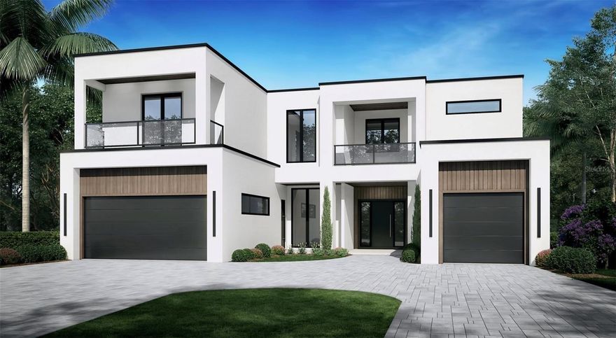 Under Construction. Absolutely Stunning Modern Masterpiece in the heart of Palma Ceia one house away from the infamous Palma Ceia Golf Course.   Brand New Construction built by Luxury Home Builder BayWalk Custom Homes.  Abounding in Luxury, Style, and design, this home sits on an expansive 75x150 lot (11,250 Sq Ft) and boasts just under 6500 sq. ft with 5 Bedrooms, 5.5 Bathrooms, 3 car garage, Elevator, 24 Ft Ceiling in your Grand Foyer, Office, Game Room, and much more.  With superior quality and craftmanship, this home will amaze you with its gorgeous high-end finishes and open floor plan.  2 Car Garage home is a true one of a kind. The first floor features a large guest suite with private bath, office/den, formal dining room, and a spacious gourmet kitchen with a large island and walk-in pantry, Thermador stainless steel appliances, 60" built-in fridge & range w/double oven, marble countertops, and adjacent spacious Breakfast nook. The kitchen opens to the grand family room featuring a gas fireplace, Pocket sliding glass doors offering plenty of natural light leads out to your spacious lanai with outdoor kitchen. In addition, Functional mudroom as you enter from the garage with a secondary laundry room. Upstairs, you will find an open loft area, large game room with additional half bath, 3 secondary bedrooms each with their own private bathrooms and walk in closets, a lavish master suite complete with a large master bath, including a free-standing bathtub, shower with rain-head and a very generous his and hers walk-in closets. Upstairs also has your large Laundry room with cabinetry and sink. Some of the features include large plank wood floors throughout, beautiful 42-inch wood cabinetry, 10ft Ceilings, Marble, and so much more. Act soon to add your personal touches.