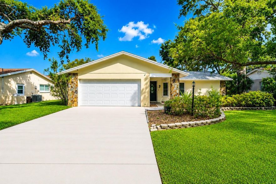 Welcome to this stunning 4-bedroom, 3-bathroom pool home nestled in the desirable Yacht Club Estates neighborhood of Largo, FL! This beautifully updated single-family residence offers 2,244 heated square feet of open-concept living, just 2 miles from the pristine shores of Indian Rocks Beach.
Step inside to discover a bright and airy layout featuring luxury vinyl and carpet flooring throughout, soaring ceilings with ceiling fans, and an abundance of natural light. The chef-inspired kitchen is a true showstopper, boasting solid wood cabinets with sleek black hardware, stunning stone countertops, a large center island with sink, stainless steel appliances, and stylish pendant lighting — all open to the family room and dining area, perfect for entertaining.
The spacious primary bedroom is conveniently located on the main floor and features a walk-in closet. Three additional bedrooms provide plenty of space for family and guests, each with built-in closets.
Outside, enjoy your own private resort-style oasis! The backyard has been completely transformed with brand new decking (2025), a new pool slide (2025), a new WiFi-enabled pool heater (2024), and a new pool pump (2024) — all surrounding a sparkling in-ground pool with auto cleaner and child safety fence.
This home is loaded with major recent upgrades, including 2 new AC units (2025) and a full remodel completed in 2024, ensuring years of worry-free living. Additional highlights include a 2-car attached garage, irrigation system, wood-burning fireplace, and an oversized lot of over 10,500 square feet.
Located in a beautiful, quiet neighborhood with wonderful surroundings, this home is truly spacious, spotless, and move-in ready — as guests have described it, "a really beautiful home in a very nice neighborhood." Every detail has been thoughtfully maintained, from the pristine kitchen and squeaky-clean bathrooms to the clutter-free living spaces and immaculate furnishings.
This exceptional, fully upgraded home is a rare find — schedule your showing today!