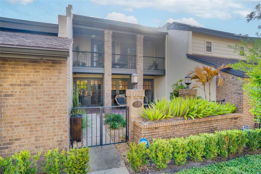 Unbeatable Location! Don't miss this very rare and exquisite 3 bedroom, 2.5 bath, two-story Executive-Style condo in Winter Park-ideally located just around the corner from N. Orange Avenue, Park Avenue and Rollins College. Nestled in a prime, tucked-away setting, this home has been extensively remodeled with all new plumbing, electrical, duct work, flooring, appliances, and a natural gas line. In addition, two newer HVAC systems were installed in November 2022, offering modern efficiency and reliability.

The gated front courtyard, thoughtfully designed by a landscape architect, provides a serene and welcoming entrance, complete with lush foliage, a potted herb garden, wooden bench, and tranquil fountain—creating the perfect first impression for guests.

Inside, you’ll find a spacious dining room filled with natural light from a wall of French doors that open directly to the courtyard. A built-in dry bar with two wine refrigerators makes this an ideal space for entertaining, while oak wood flooring throughout the home adds warmth and timeless character.

The chef’s kitchen is both stylish and functional, featuring sleek concrete countertops, custom cabinetry, and a premium dual-fuel 6-burner Wolf range. A cozy dinette area includes a built-in terrazzo-topped table and banquette, while a breakfast bar offers additional seating. Just beyond, the living room showcases a clean-burning bioethanol fireplace and dramatic soaring windows with views of the interior screened two-story courtyard.

Upstairs, the private primary suite offers multiple closets, a private balcony overlooking the interior courtyard, and a luxurious en-suite bathroom complete with a large walk-in shower with body sprays, towel warmer, and a dedicated laundry room with built-in storage.

At the opposite end of the second floor, the front-facing bedroom can also serve as an ideal home office, featuring a custom built-in desk and shelving, along with a screened balcony overlooking the front courtyard—perfect for enjoying your morning coffee or tea. The second floor also includes a third bedroom, a second full bathroom, a linen closet, and a charming sitting area or nook.

A private alleyway behind the building provides convenient access to the oversized two-car garage, which features a custom built-in workbench and sink, as well as two dedicated storage closets.

This exceptional location allows you to walk to the pleathora of shops and eateries on N. Orange Avneie, Rollins College, Park Avenue, the Winter Park Tennis Center, Azalea Lane Playground, and the brand new Seven Oaks Park, as well as the shops and restaurants along Orange Avenue.

Offering the perfect blend of sophistication, comfort, and practicality, this beautifully updated condo is ideal for those seeking a refined, low-maintenance lifestyle in the heart of Winter Park.

Full Lawn care by the HOA are included in the rental rate. A small pet may be considered on a case-by case basis.

Proof of a renters insurance policy is required to rent this property.

Showings by Appointment Only.

Must see to fully appreciate.