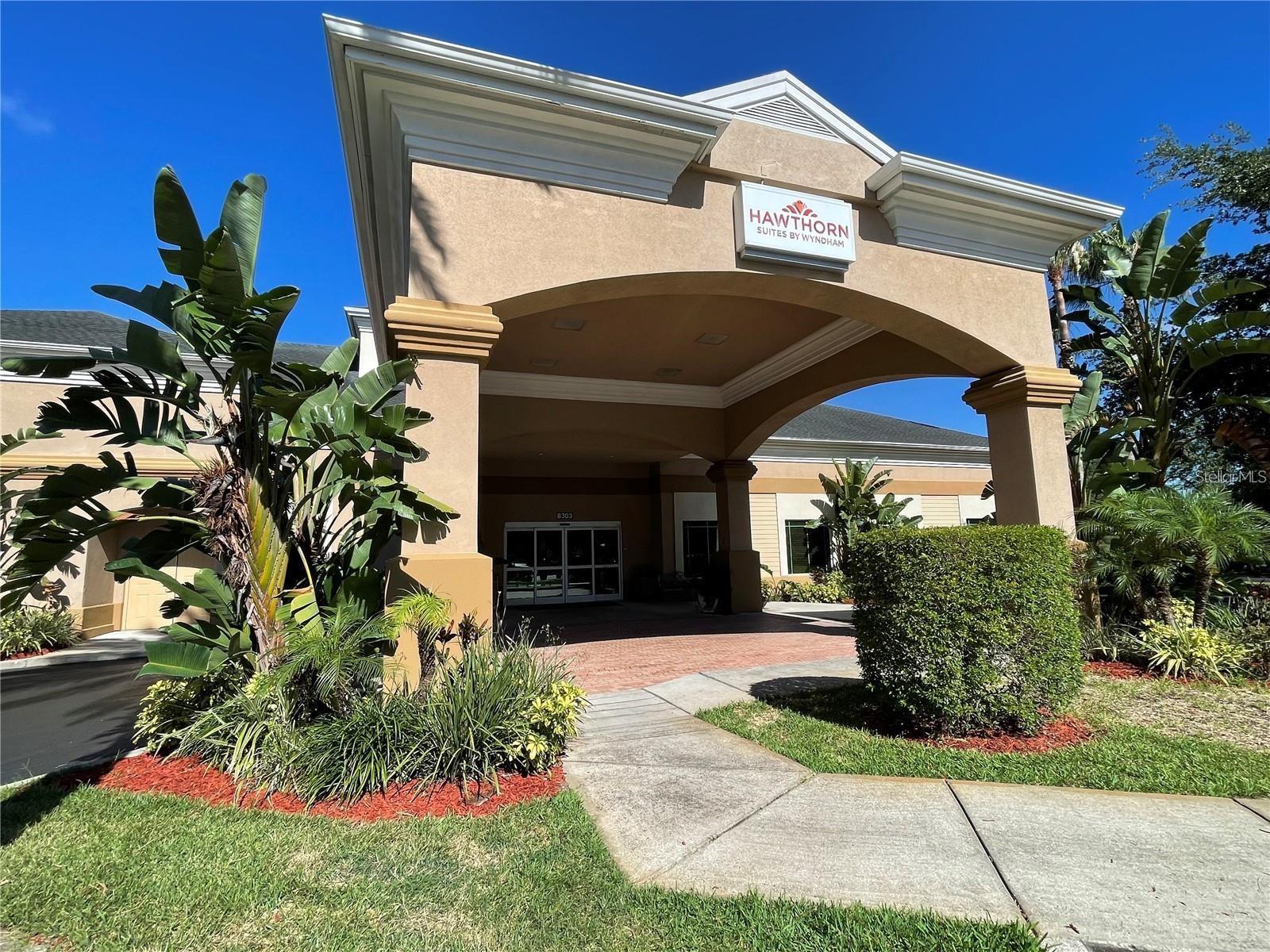 Incredible investment opportunity just 15 minutes from EPIC Universe and 11 minutes from the Orange County Convention Center! This fully furnished 1-bedroom, 1-bathroom condo-hotel unit at HAWTHORN SUITES LAKE BUENA VISTA combines prime location, resort-style amenities, and high rental demand. With a private bedroom, living room with sleeper sofa, dining area, and fully equipped kitchen (refrigerator, microwave, stovetop, dishwasher, cookware and utensils), this unit offers everything for comfortable short-term stays. Guests enjoy two TVs, high-speed internet. The resort features an outdoor pool and jacuzzi, 24-hour fitness center, arcade, basketball court, and free parking. Just 13Cminutes from Walt Disney World, 7 minutes from Disney Springs, 17 minutes from International Drive, 13 minutes from SeaWorld, 5 minutes from shopping centers and Outlets, and 20 minutes from Orlando International Airport. With strong appeal to both vacationers and business travelers, the location drives consistently high occupancy rates and impressive rental returns. Short-term rentals are allowed, and with a remodel, this unit has the potential to double its income. A turn-key property with incredible upside—schedule your private showing today!