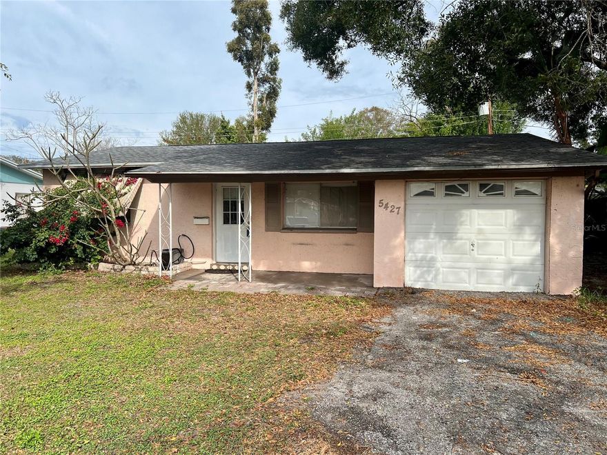 Looking for ample space and multiple bedrooms? This block-built home, situated in a NON-FLOOD ZONE at the center of Pinellas Park, features 4 bedrooms and 2.5 bathrooms. It includes an office, den, or playroom, an enclosed lanai, and room for boat or RV parking. With over 1600 heated square feet the primary bedroom offers an ensuite bath and a walk-in closet, and per owner: 2024 water heater, 2020 Trane central air conditioning, 2017 roof, and fully replaced hot water line. The home also boasts an indoor laundry room and a spacious dining area. Half of the garage currently converted into an office can be easily restored to a full garage. Conveniently located near schools, libraries, shopping centers, airports, and world-renowned beaches, this property is also close to Trails End Stables, Pinellas Park Performing Arts Center, Skyview Recreation Center, and Skyview pool with splash pad and picnic facilities—enhancing the lifestyle this exceptional location provides.