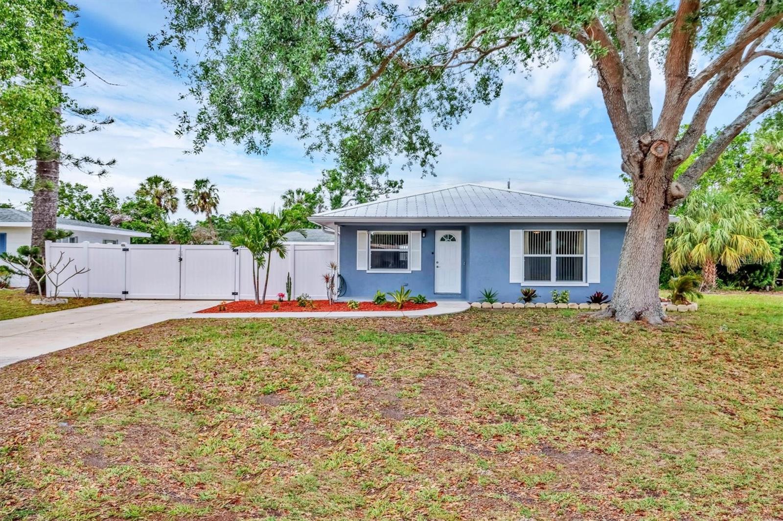 Charming 2 Bed, 2 Bath Home with Heated Pool, Oversized Garage & No Deed Restrictions! Built in 1997, this solid concrete block home offers the ideal blend of comfort, versatility, and freedom—with no HOA, no CDDs, and no deed restrictions. Featuring 2 bedrooms and 2 bathrooms, this well-maintained property is packed with value and ready for its next chapter. Enjoy peace of mind under a durable metal roof installed in 2022, and soak up the Florida lifestyle in your beautiful, heated pool—perfect for both relaxing evenings and hot summer days. For hobbyists, car enthusiasts, or small business owners, the insulated, oversized detached garage is a dream come true. It includes a 3-ton A/C unit, 150-amp electrical service, and a 220V outlet for welding. A 7,000 lb. four-post lift with casters offers even more flexibility—and for the right price, tools and a toolbox can be included in the sale. The fully fenced backyard offers privacy and practicality with PVC fencing and a 52-foot concrete pad, ideal for storing boats, RVs, trailers, or other toys. All of this, and you’re just minutes from gorgeous Gulf beaches, SRQ airport, top-rated restaurants, shopping, and I-75. This is a rare opportunity to own a home that truly checks all the boxes—space, convenience, flexibility, and freedom. Don’t miss your chance to make it yours!