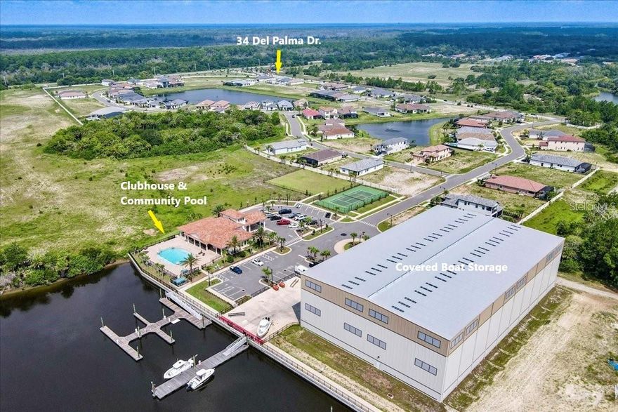 Nestled in the heart of Palm Coast, one of Florida’s newest cities incorporated in 1999, the vacant lot at 34 Del Palma offers a blank canvas for your dream home or next investment project. This prime parcel (50 X 125) is located within the exclusive Marina Del Palma YACHT CLUB gated community, offering an unparalleled lifestyle for those who value security, privacy, and easy access to coastal living. This community is perfect for homeowners looking to blend luxury with serenity. As a resident, you’ll enjoy access to a 3,000 sq. ft. waterfront clubhouse, a state-of-the-art fitness center, and a resort-style pool—perfect for relaxing or socializing. The community is also ideally situated across from a sprawling 4,000-acre preserve with trails for walking, biking, or simply strolling to take in the natural surroundings. And as a bonus, ownership of this lot includes a personal spot in the community’s STATE-OF-THE-ART DRY STORGAGE BOAT FACILITY, complete with valet boat service. Imagine the ease of having your boat ready for a day on the water with just a call—boating has never been this effortless. Plus, the nearby Intracoastal Waterway on the Matanzas River provides access to the Atlantic, offering endless opportunities for aquatic adventures, from fishing to sunset cruises. Palm Coast is known for its miles of scenic hiking trails and picturesque beaches, and this lot puts you just minutes from both. Even better, it’s only 4.1 miles to Flagler Beach, where you can bask in the sun, enjoy the surf, and take in the laid-back coastal vibe. Whether you’re exploring the great outdoors, enjoying world-class golf courses, or indulging in the local shopping and dining scene, you’ll experience a lifestyle that perfectly blends tranquility and convenience. With generous dimensions and level terrain, 34 Del PALMA offers endless possibilities for design and construction. Whether you’re dreaming of a cozy retreat or a striking modern masterpiece, this property ensures the ideal setting to bring your vision to life. Opportunities like this are becoming increasingly rare in Palm Coast, especially within sought-after communities like Marina Del Palma Yacht Club, where natural beauty meets a vibrant coastal lifestyle. Don’t wait—secure your slice of paradise today and start building the future you’ve always imagined!