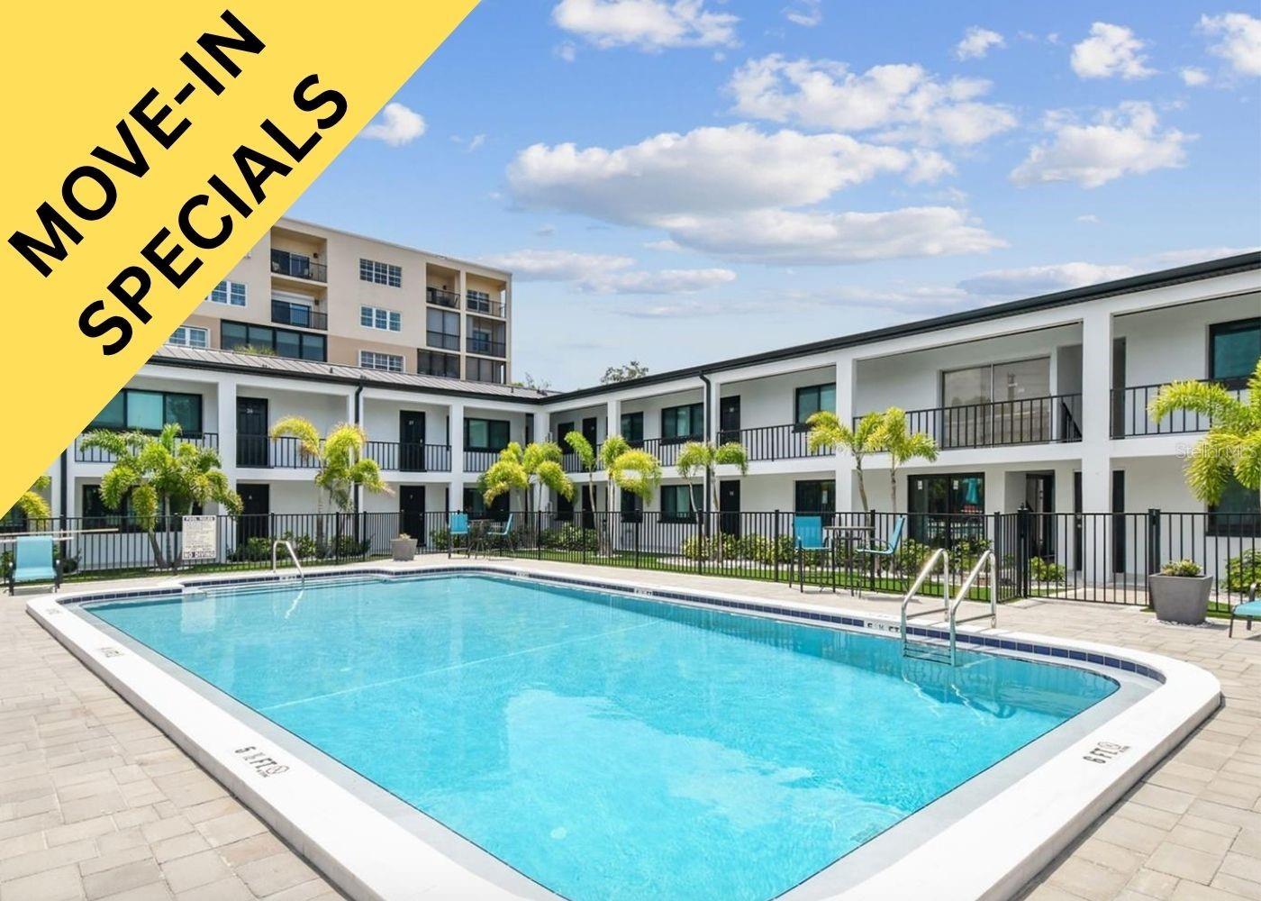 What’s better than living where others vacation? Welcome to Bella Blu, where luxury apartment living meets the charm of coastal life just minutes from world-famous Belleair Beach. Completely renovated with thoughtful, high-end touches and exceptional management, Bella Blu offers a true retreat to call home. Step inside this 2 bedroom 1.5 bathroom 1,100 sqft home to find sleek tile flooring, elegant crown molding, and a kitchen designed to impress with beautiful quartz countertops and ample storage. The bathrooms are a standout feature, showcasing stunning designer floor-to-ceiling tilework and seamless glass shower enclosures for a spa-like experience. Each apartment comes equipped with the convenience of in-unit laundry, and there’s also a community laundry facility on-site. Spend your days lounging by the sparkling community pool or stroll over to the nearby shops, cafes, and restaurants—Bella Blu offers true walkable living. Residents enjoy assigned parking, with optional covered carports available for a monthly fee. Perfectly positioned at the foot of the bridge to the beach, Bella Blu invites you to embrace the ultimate in Intercoastal living. Live like you’re on vacation every day—come home to Bella Blu.
