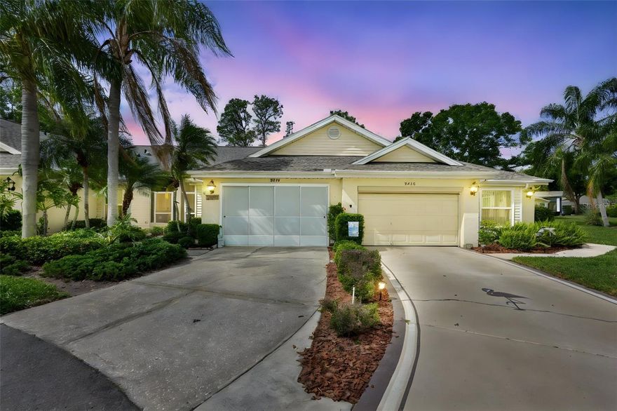 Welcome to your new home in the highly desirable 55+ gated community of Kings Point—where your lifestyle becomes the priority and maintenance is taken care of for you.

Located on a quiet cul-de-sac in the sought-after Nantucket I association, this well-maintained Concord model offers space, natural light, and thoughtful upgrades designed for comfortable Florida living.

From the moment you arrive, you’ll appreciate the mature landscaping, screened entry, and elegant beveled glass front door that creates a warm and inviting first impression.

Inside, the home opens to a bright and spacious layout featuring vaulted ceilings, skylights, and easy-care vinyl flooring throughout. The large living and dining area provides plenty of room to relax or entertain, with natural light pouring in to enhance the open feel.

The kitchen is designed for everyday functionality with quartz countertops, a closet pantry, and a full appliance package including a French door refrigerator with water and ice, ceramic-top range, built-in microwave, dishwasher, and disposal. A skylight adds additional brightness, making this a pleasant space to cook and gather.

The split-bedroom floor plan offers privacy for both you and your guests. The primary suite features a walk-in closet, taller vanity, comfort-height commode, and a step-in shower with grab bars. The guest bedroom and bath are located on the opposite side of the home and include a tub with grab bar, updated vanity, and comfort-height commode.

A versatile enclosed bonus room with hurricane-impact windows provides additional living space—perfect for a home office, hobby room, or a peaceful retreat to enjoy your morning coffee.

Upgrades and features include:
Hurricane windows and sliders
Gutter guards for easy exterior maintenance
Taller vanities and updated toilets in both bathrooms
New lighting fixtures
Beveled glass front door
Screened front entry and garage screen door
Newer washer
Vaulted ceilings and skylights for abundant natural light

The 1.5-car garage offers extra storage and space for your golf cart—your preferred way to get around the community.

Living in Kings Point means more than just a home—it’s a lifestyle.
Enjoy access to two resort-style clubhouses, indoor and outdoor pools, spas, state-of-the-art fitness centers, tennis, pickleball, and over 200 clubs and activities. The community also features a restaurant, café, bar, and the impressive 850-seat Veterans Theater for live entertainment. With golf cart accessibility, 24-hour gated security, and a full calendar of social events, Kings Point is designed for active, carefree living.

Conveniently located in Sun City Center between Tampa and Sarasota, you’re just a short drive to beaches, airports, shopping, dining, and medical facilities.

This is your opportunity to enjoy maintenance-free living in one of Florida’s most vibrant 55+ communities.

Schedule your showing today and start living the Kings Point lifestyle.