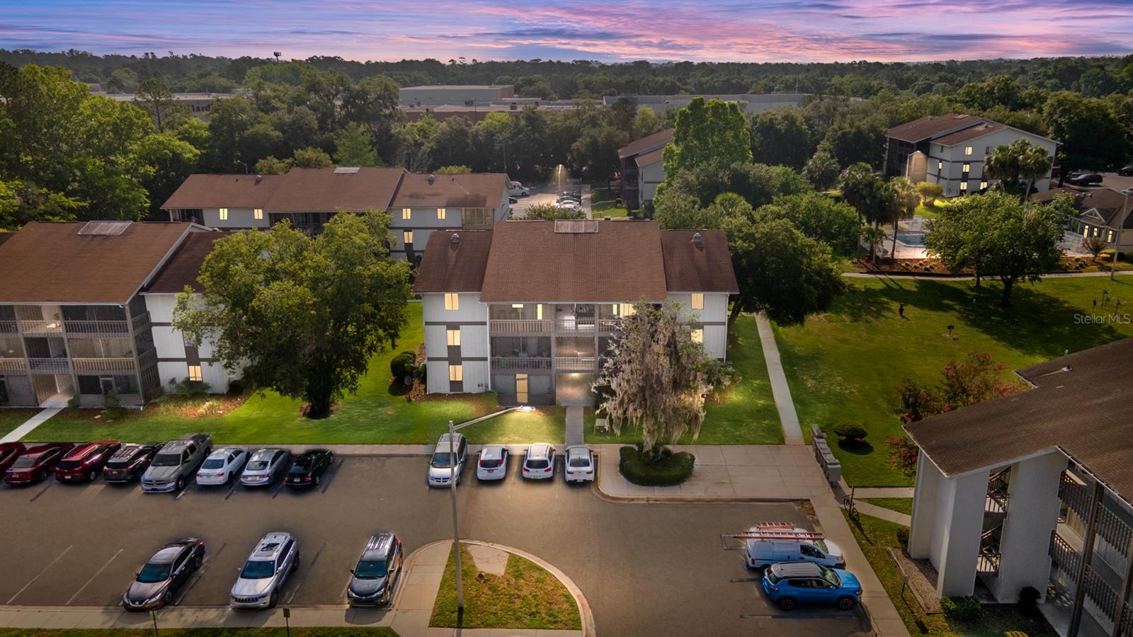 Fantastic investment opportunity in The Oaks! This beautifully updated 1BR/1BA condo is leased until July 14, 2026, providing immediate rental income and peace of mind for investors. The third-floor unit features a newly renovated kitchen with butcher block counters, shaker cabinetry, stainless steel appliances, and a portable washer for in-unit laundry, along with a spacious bedroom with double closet, extra hall and bath storage, laminate flooring throughout (no carpet), and a private screened balcony. Major updates include a brand-new roof (Feb 2024) and new AC (Sept 2024). Community amenities, pool, clubhouse, and fitness center, are right across from the unit, and the location offers unbeatable convenience near UF, Santa Fe, I-75, the mall, and North Florida Regional.