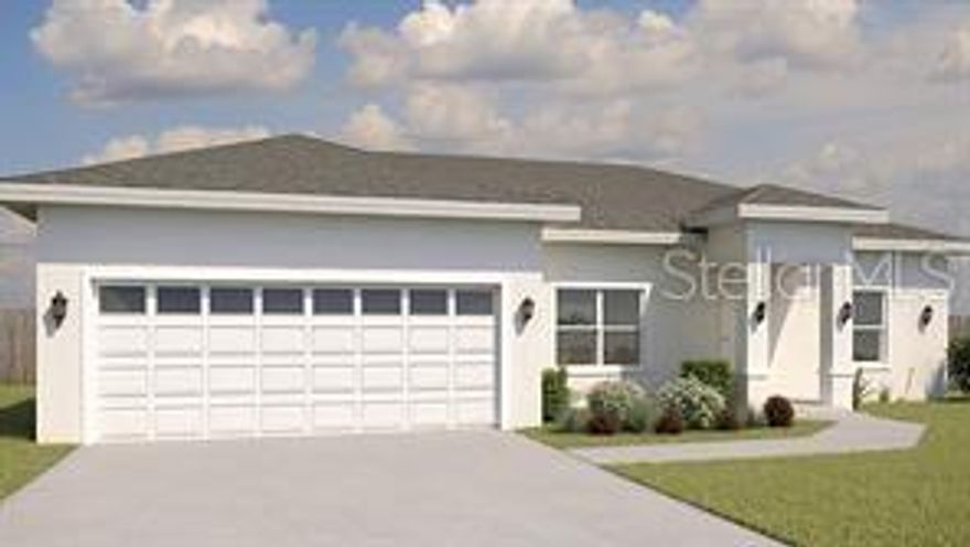 One or more photo(s) has been virtually staged. Welcome to this stunning 2025 new construction home in Ocala's Marion Oaks! This 3-bed, 2-
bath ranch-style home offers 1,450 sq ft of modern living with an open floor plan, solid wood cabinets, stone countertops, and all appliances
included. Enjoy a spacious primary suite with walk-in closet, vinyl flooring throughout, covered front porch, and a 2-car garage — all with NO HOA
fees and in Flood Zone X (no flood insurance required!). Conveniently located 15 min from I-75, near top schools, shopping, and dining. Move-in
ready — schedule your showing today!