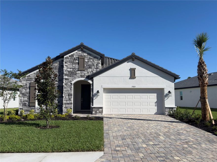 Stunning 4-Bed, 3-Bathroom single story Single Family Home with Water View Patio and attached 2-Car Garage. Welcome to your dream home! This newly constructed single-story residence, completed in 2025, offers the perfect blend of modern design and comfortable living. Located in a serene neighborhood, this 4-bedroom, 3-bathroom gem is the epitome of contemporary elegance and convenience. Interior Features: Spacious Open Floor Plan: Step into an expansive living area that seamlessly integrates the living room, dining room, and kitchen. The open-plan design ensures ample space for entertaining guests or enjoying quality family time. The tray ceilings add to the spacious feel. The floor is luxury vinyl. Gourmet Kitchen: The heart of the home features high-end stainless steel appliances, quartz countertops and custom cabinetry (some house appliances are in process of being installed). Perfect for the home chef and for hosting gatherings. Master Suite: The luxurious master bedroom offers a private retreat with a large walk-in closet and an en-suite bathroom featuring dual vanities, a soaking tub, and a separate glass-enclosed shower. Additional Bedrooms: Three additional generously-sized bedrooms provide plenty of space for family, guests, or a home office. Currently the bedroom are carpeted. Modern Bathrooms: Both bathrooms are outfitted with contemporary fixtures, stylish tiling, and ample storage. Exterior Features: Patio with Water View: Enjoy breathtaking water views from your private patio. This tranquil outdoor space is ideal for relaxing, dining al fresco, or watching the sunset over the lake. The patio will be screened. Attached 2-Car Garage: The spacious garage provides ample room for vehicles and additional storage, ensuring convenience and security. Additional Highlights: New Construction: Built in 2025, this home offers the latest in construction quality and energy efficiency, providing peace of mind and low maintenance. Prime Location: Situated in a peaceful and desirable community, you'll enjoy easy access to local amenities, parks, and schools. Modern Finishes: Throughout the home, you'll find contemporary finishes and thoughtful touches that enhance both aesthetics and functionality. Don’t miss the opportunity to lease this exceptional property that combines modern luxury with serene lakefront living. Schedule a viewing today and envision yourself in this beautiful home! Sweetwater Community has a pool, fitness center and club house for residents and their guests.