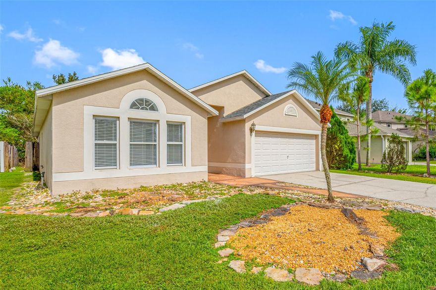 A spacious and well kept 3-bedroom, 2-bath, 2-car garage home nestled in the desirable Aberdeen community of Wesley Chapel. With 1,874 sq. ft. of living space, this home offers comfort, style, and convenience in one great package.  Step inside to an open floor plan with high ceilings, abundant natural light, and neutral finishes throughout. The kitchen is equipped with ample cabinet space, and a breakfast bar that overlooks the living and dining areas perfect for family gatherings or entertaining friends.  The primary suite provides a peaceful retreat, featuring a walk-in closet and private ensuite bath with dual sinks, a soaking tub, and a separate shower. Two additional bedrooms and a full guest bath offer plenty of space for family, guests, or a home office.  Enjoy Florida living outdoors with a covered patio.  Located in a quiet cul-de-sac within Aberdeen, you’ll be just minutes from top-rated schools, Wiregrass Mall, The Grove, restaurants, parks, and I-75 for easy commuting. Better pictures to come this week.  $49.99 application fee per adult applicant.