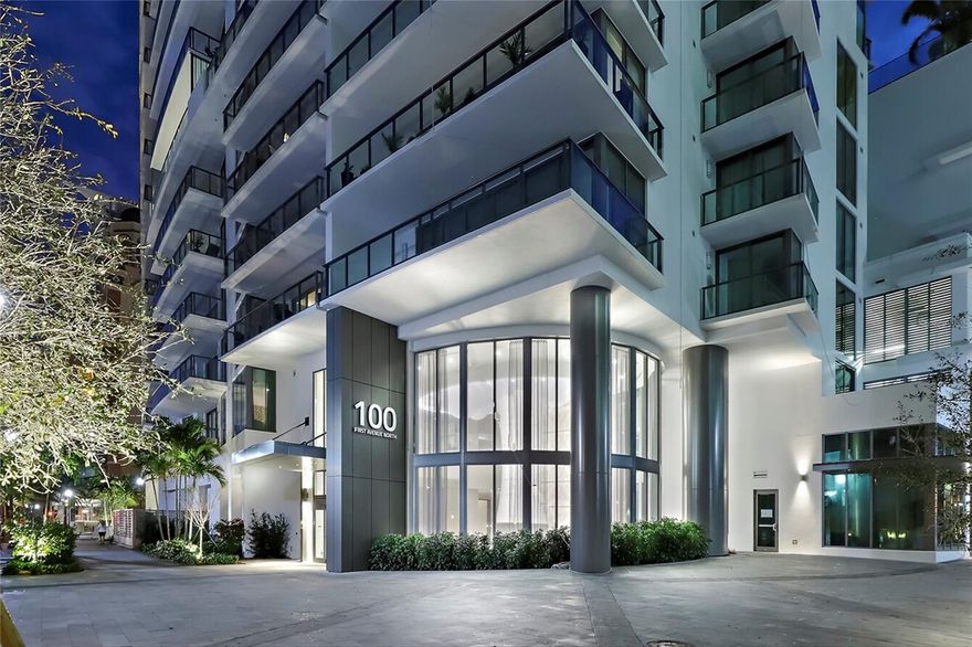 One or more photo(s) has been virtually staged. Live in prestige and style in this 2-bed, 2.5-bath luxury residence perched high in the sky with sprawling city and sunset views. Filled with fresh modern finishes throughout, this condo exudes the downtown vibes. Floor-to-ceiling windows light up the open living and dining space, perfect for entertaining guests. The spectacular city views don?t stop there as both bedrooms feature west-facing walls of glass offering stunning vistas from every room. The owner?s suite is generously sized and features a spacious walk-in closet & ensuite bath with dual vanities. The chef?s kitchen is highlighted with premium stainless steel Jenn-Air appliances including an induction cooktop. Your expansive private terrace provides a relaxing outdoor space to enjoy the beautiful weather while taking in the shimmering city lights at night and technicolor sunsets over the Gulf. Additional upgrades include porcelain tile flooring throughout and convenient electric blinds. As a resident of the affluent ONE St. Petersburg building, you will enjoy the finest amenities and a property management staff with 24-hr security that is second to none. Amenities include a Formal Social Room, Game Room, Club Room, and Library. The 40,000 SF resort-styled outdoor amenities deck includes a 75' lap pool, cabanas, spa, lush landscaping, outdoor kitchen, fire pits and abundant lounge seating. The 5,000 SF fitness & yoga center rivals the best gyms in the area. Located in the heart of downtown, you are only minutes away from an array of different cuisine options, world-renowned museums, bars & nightlife, sports arenas, waterfront parks, shopping, the New St. Pete Pier and more?
