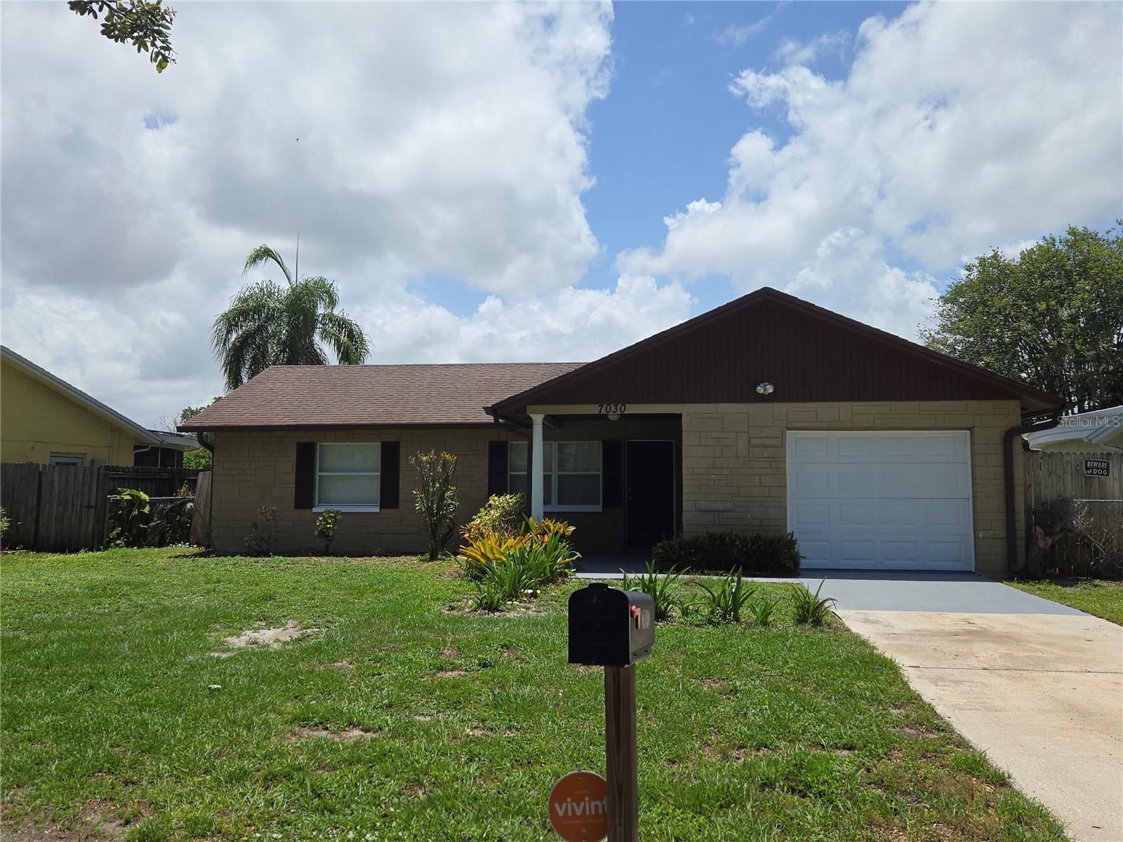 Updated 3 bed 2 bath home with a 1 car garage, freshly painted and new kitchen cabinets.