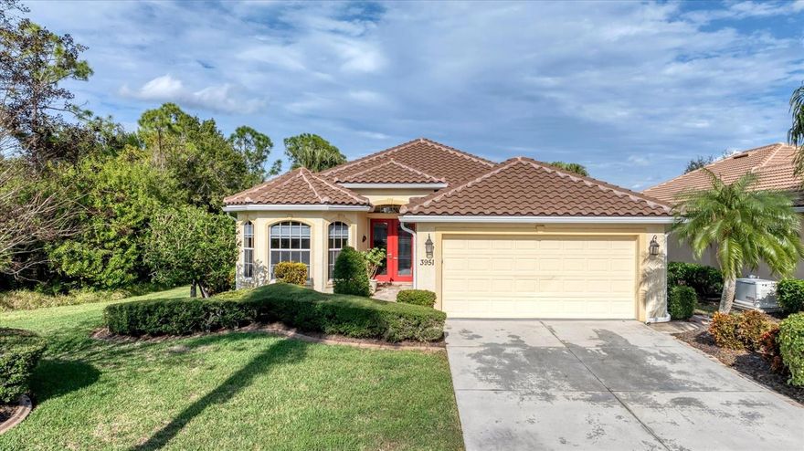 *HERON CREEK GOLF & CC* 3 BED/2 BATH + DEN/2,013 SQ FT/LAKEFRONT/ POOL HOME/NEW TILE ROOF/UPDATED KITCHEN & POOL/PRIVATE CONSERVATION SETTING/OVERSIZED 20’ x 24’ GARAGE Welcome to Hidden Oaks! We won't be able to keep this immaculate one-owner home a secret any longer! Set on a private, conservation-bordered homesite where birds & wildlife provide a daily backdrop to stunning water views this home offers rare privacy & custom features uniquely it's own.. This thoughtfully expanded David Schroeders Erin floorplan was reimagined by the builder & owner to provide additional sq footage adding width & depth, focused on creating a noticeably more open, spacious feel. Note the use of pocket doors throughout. The home features 3 bedrooms, 2 baths, & a versatile DEN/HOME OFFICE—perfect for those seeking extra space without sacrificing a bedroom—along with a NEW TILE ROOF, REFINISHED POOL (heated), an UPDATED KITCHEN & oversized 20’ x 24’ garage. Tropical foliage and a pavered walkway lead to an impressive 10' etched glass double entry door that leaves the homes interior awash in natural sunlight. As you step inside you will be immediately drawn to the sparkling water view! The beautifully upgraded kitchen is certainly another attention grabber boasting a lovely compliment of light maple cabinetry, gleaming granite countertops, tumbled tile backsplash, a long-raised island (ideal for entertaining), double-door pantry, NATURAL GAS cooktop, and premium stainless appliances including a GE DOUBLE-OVEN, KitchenAid dishwasher, and a side-by-side refrigerator! (BONUS:2nd refrigerator in laundry room stays!) Entertaining is a breeze with a custom built in dry bar and casual dining area both with easy access to the kitchen. Guests enjoy privacy in two generous bedrooms adjacent to a nicely updated full bath with easy-entry shower, while the bright den features glass windows that keep the space light and inviting. The private primary suite is a true retreat with pool access, ensuite bath, and both a large walk-in closet (6X8) and additional built-in closet—no compromises here. The spacious great room with tray ceiling is the heart of the home, where cascading sliding glass doors blur the lines between indoor and outdoor living, opening to the pavered lanai, sparkling pool and tranquil lake views. Spend evenings preparing dinner on the built-in grill as the sun melts into the water and wildlife plays nearby—this is Florida living at its finest.** Many of the furnishing will be available under separate contract so she could be truly MOVE-IN READY!** The oversized garage at 20x 24 provides valuable extra space for storage and your toys of choice! This immaculate home is ideally located just a short cart ride to the clubhouse with quick access to the main gate and Sumter Blvd. Heron Creek offers exceptional amenities including a 21,000 sq ft clubhouse, 27 holes of Championship golf Arthur Hills design, resort style pool & spa, a robust social activity calendar, fitness center, Tennis courts & formal & casual dining options! Club Membership is required with 3 membership levels offered beginning at $276/month *NO CDD FEES * LOW HOA FEES include lawn care, trimmings, mulching, irrigation, FIBER OPTIC/ TV/ HIGH-SPEED INTERNET & Gated entry, conveniently located w/easy access to I-75 & US-41, Cocoa Plum Shopping, Myakkahatchee Creek trails, WELLEN PARK, Braves Stadium, COSTCO & will be just 3 miles to the new 507 Million SMH Hospital Coming to I-75 and Sumter Blvd!