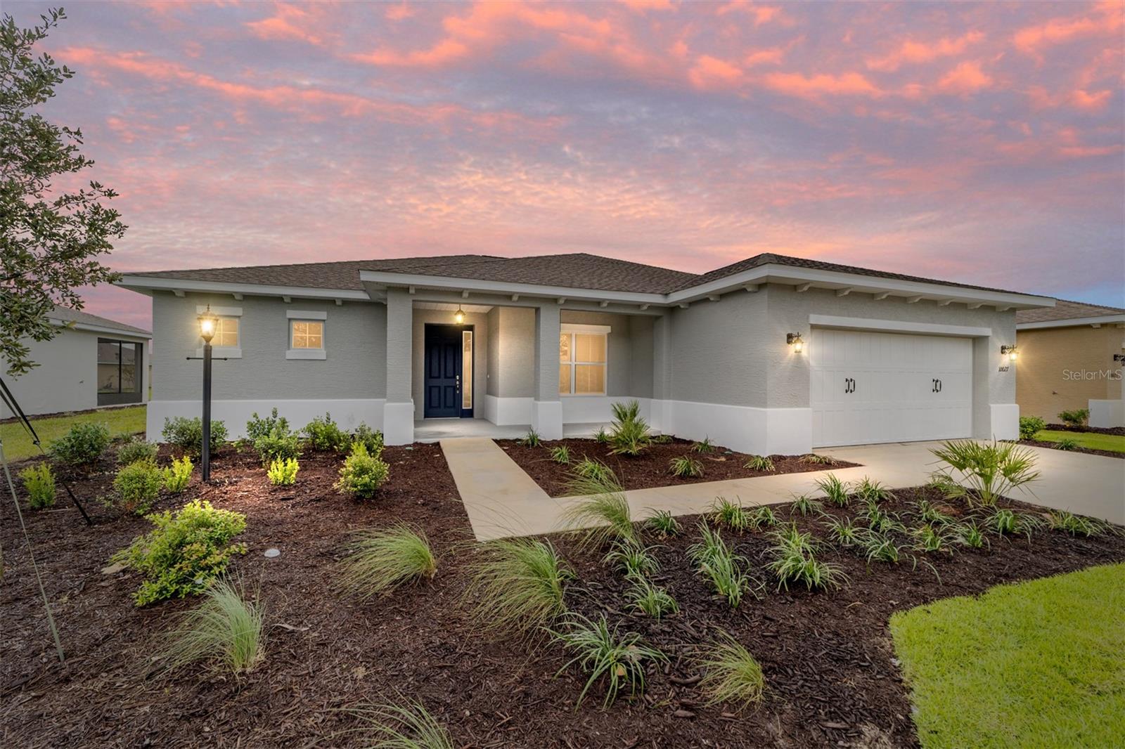Beautiful Livingston Model in Longleaf Ridge
This stunning 2-bedroom, 2-bath home with a 2-car garage and dedicated golf cart parking offers over 1,700 sq. ft. of thoughtfully designed living space. At the front of the home, a versatile flex room with French doors is ideal for a home office, hobby space, or den. The open-concept layout highlights a gourmet kitchen featuring white staggered cabinets with crown molding, under-cabinet lighting, quartz countertops, a walk-in pantry, and stainless-steel appliances. The large center island seamlessly connects the kitchen to the living and dining areas, creating an inviting space for everyday living and entertaining. A three-panel sliding glass door in the living area opens to the screened lanai, offering the perfect spot to relax and enjoy Florida’s beautiful weather. The owner’s suite features a spacious walk-in closet and a luxurious en suite bath complete with a double quartz vanity and a zero-entry tiled shower with a built-in bench. The guest bedroom includes a generous closet and easy access to the second full bath with a quartz vanity and a tiled tub/shower combo. Located in the sought-after Longleaf Ridge neighborhood of On Top of the World, this home combines modern design, energy efficiency, and resort-style amenities for the ultimate active adult lifestyle.