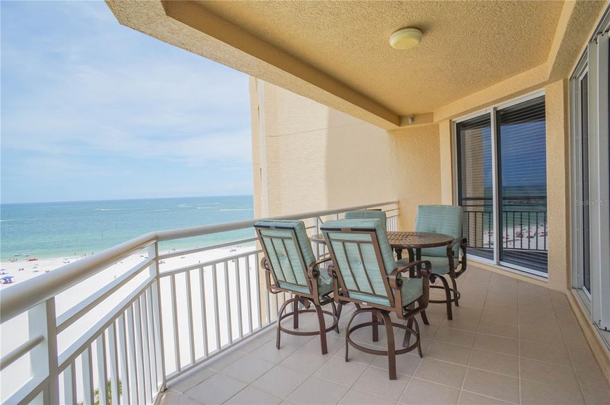 The rarely available and highly desired 03 stack in the San Marco Building of one of the top Gulf Front buildings in the Tampa area provides the very best views of Clearwater Beach.  The most desired aspect is southwest views of the Gulf of America, the famous Pier 60 and the East facing intercoastal and Causeway Bridge.  These double views east and West continue to provide all day entertainment and beauty so much that you need to remember to leave the unit.  The interior is perfectly laid out with with a versatile room that is currently being used as a 3rd bedroom with twin beds for guests, but is classified as a den. The true Master suite has access to the Gulf front balcony and a bathroom with marble flooring, walk in shower, double sinks and soaking tub. The second bedroom is on the opposite of the unit with access to the hall bathroom. Mandalay Beach Club is a beach front/Gulf front community with top of the line amenities and Gulf front pool and is everything you would expect from luxury living.  Walkable to all of the best dining and retail Mandalay Avenue has to offer, the location is ideal. The building is a 30 day minimum rental building and can provide excellent returns if used as an investment.