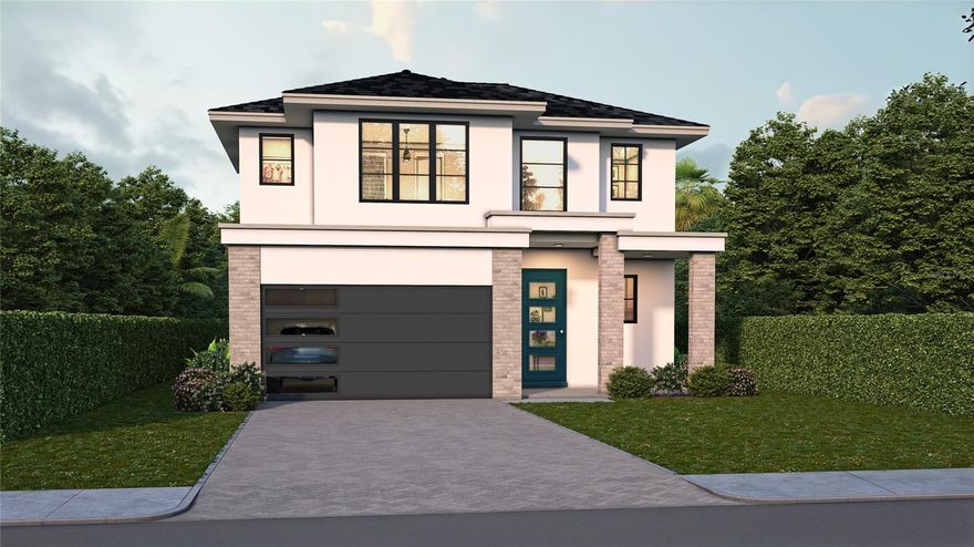 Under Construction. NEW CONSTRUCTION!!! Welcome to Winter Park Grove — Winter Park’s newest community! 
This stunning new Mid-Century Modern–inspired home is designed to impress with its architectural flair, meticulous craftsmanship, and luxurious finishes. Perfectly located near all the shopping, dining, and entertainment Winter Park is famous for, this home combines convenience, style, and comfort.

Step onto the inviting front porch and through the elegant entryway to discover a spacious, open floor plan filled with natural light. Just off the foyer, you’ll find a flexible fourth bedroom or private study with a full bath—ideal for a home office or serene guest suite.

The heart of the home is the gourmet kitchen, featuring quartz countertops, custom cabinetry, and a premium Bosch appliance package including a 36" gas cooktop. The kitchen flows seamlessly into the living and dining areas—perfect for entertaining or family gatherings.

Enjoy Florida living at its finest on the covered lanai, overlooking your sparkling pool and lushly landscaped backyard—your own private retreat.

The first-floor primary suite offers a spa-inspired bath with dual vanities, a freestanding soaking tub, and a spacious walk-in closet with custom shelving. A convenient laundry area is thoughtfully located just off the suite.

Upstairs, a large bonus room with a closet offers versatility as a fifth bedroom, game room, or home office. Two additional bedrooms feature walk-in closets and share a beautifully appointed bath with dual sinks. An upstairs laundry room with a sink and plenty of natural light adds everyday convenience.

Located near top-rated schools, local parks, and all that Winter Park has to offer — this home truly has it all. Schedule your private showing today before this exceptional new build is gone!