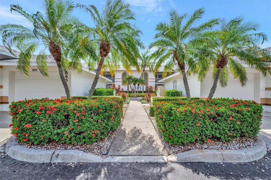 Spacious, clean and conveniently located two bedroom, two bathroom condo available now for Annual lease. Second floor location with southwest natural lighting exposure, vaulted ceilings and expansive view of the Tara Golf & Country Club golf course, offering a comfortable and delightful setting for your Florida residence. Furnished with contemporary and convenient decor, including a King bed in the primary bedroom and two single beds in the guest bedroom. Indoor laundry with washer/dryer included. Detached garage parking available for single car, also perfect for storage and plenty guest parking throughout the community. Water/Sewer/Trash Utility, Basic Cable and WiFi internet included.

Class A Golf Membership transferred for up to two adult rental residents for one time fee of $425. Community clubhouse, fitness center, pool and jacuzzi, steam room and on site restaurant also available to residents.